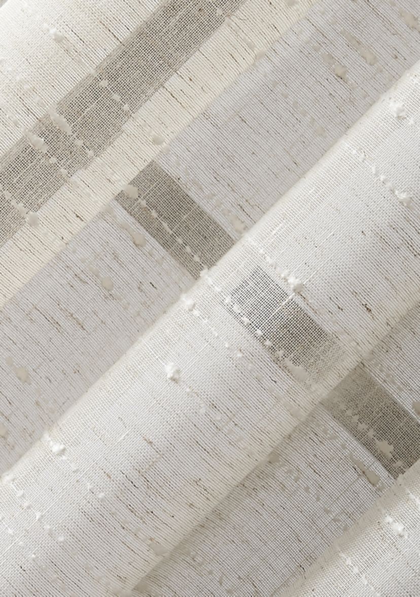 Textured Slub Stripe Curtain Panel