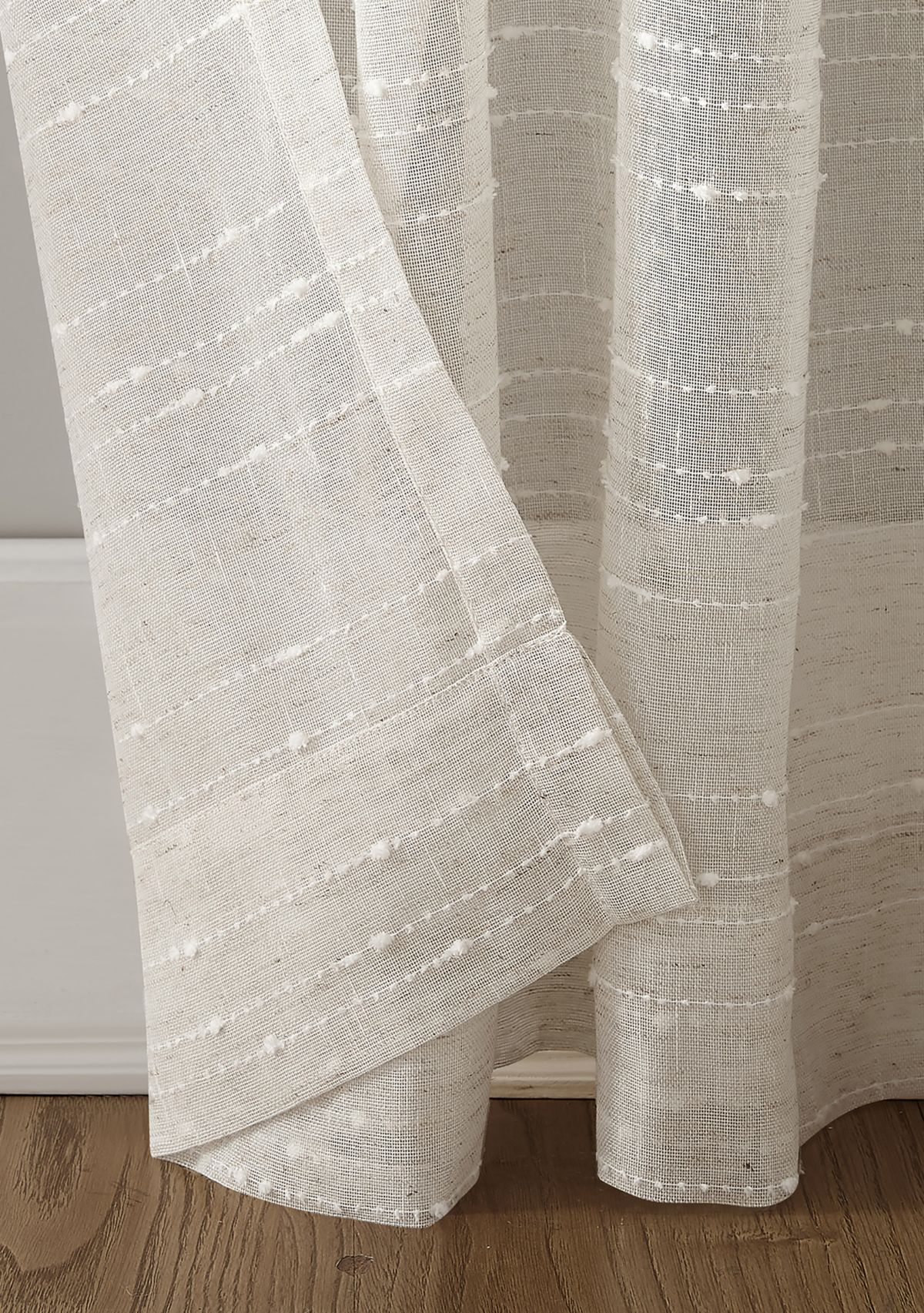 Textured Slub Stripe Curtain Panel