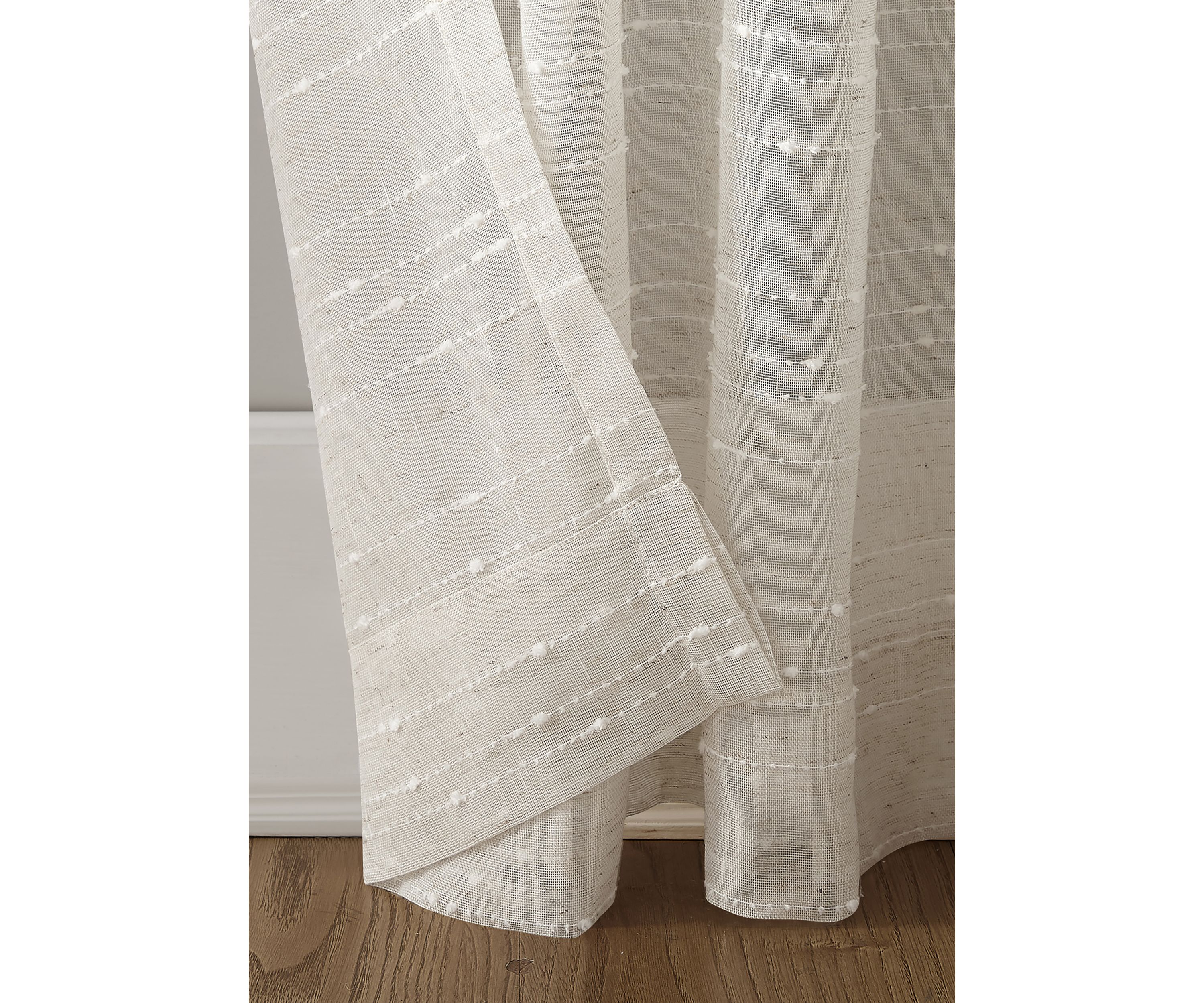 Textured Slub Stripe Curtain Panel