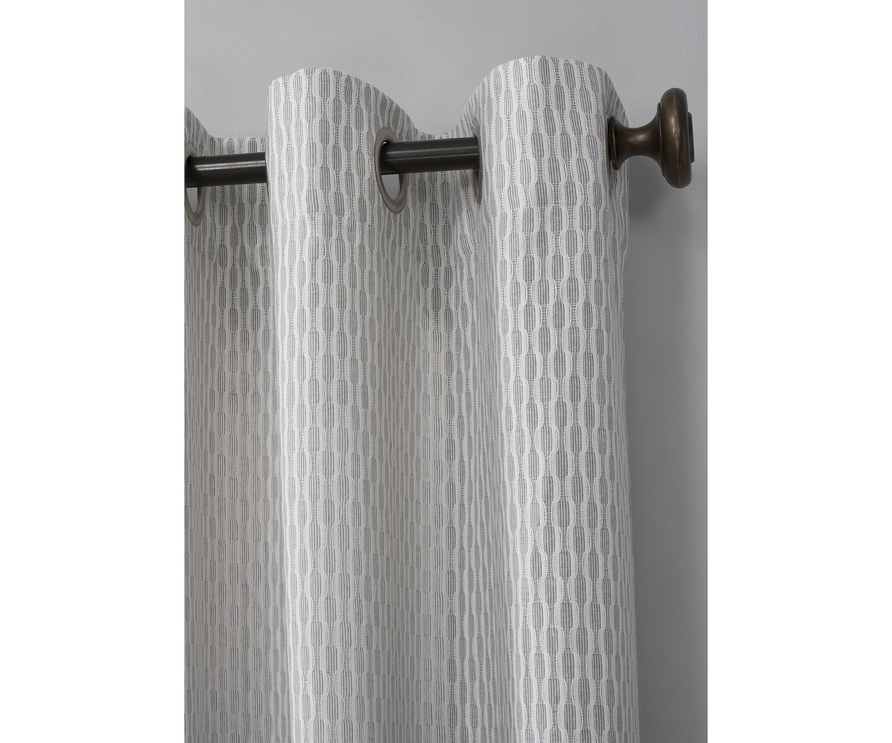 Art Deco Cotton Grommet Top Window Curtain