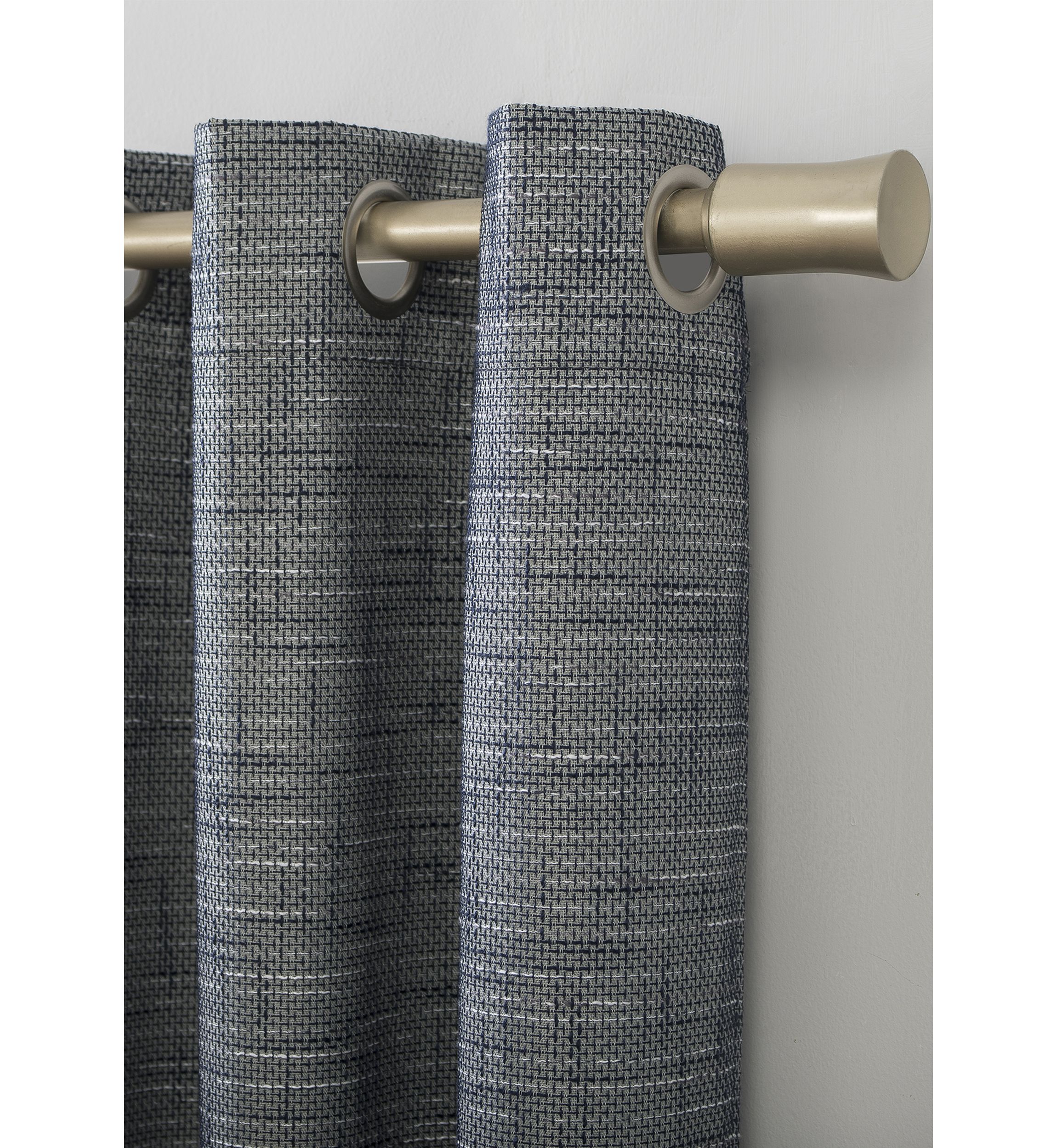 Kline Burlap Weave Thermal Extreme 100 Percent Blackout Grommet Window Curtains