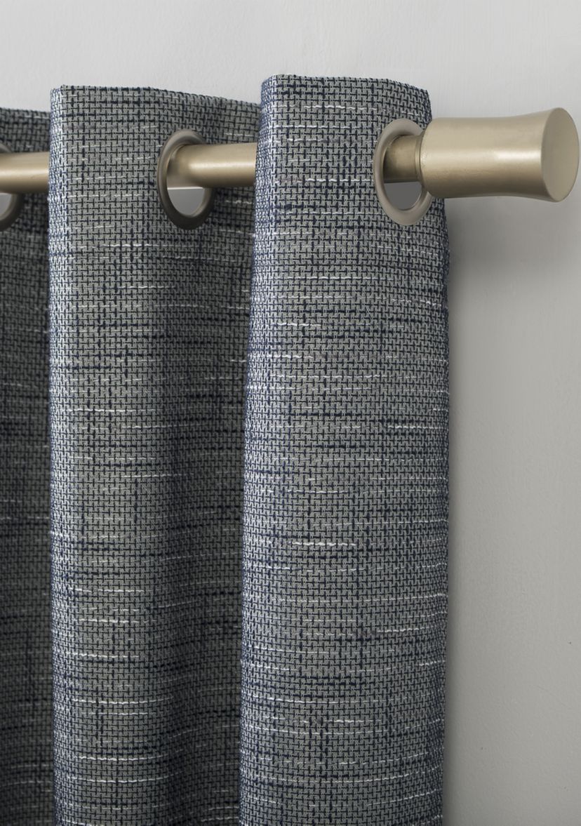 Kline Burlap Weave Thermal Extreme 100 Percent Blackout Grommet Window Curtains