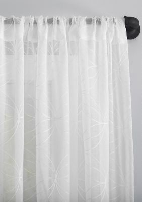 No 918 Tamaryn Embroidered Trellis Sheer Rod Pocket Window