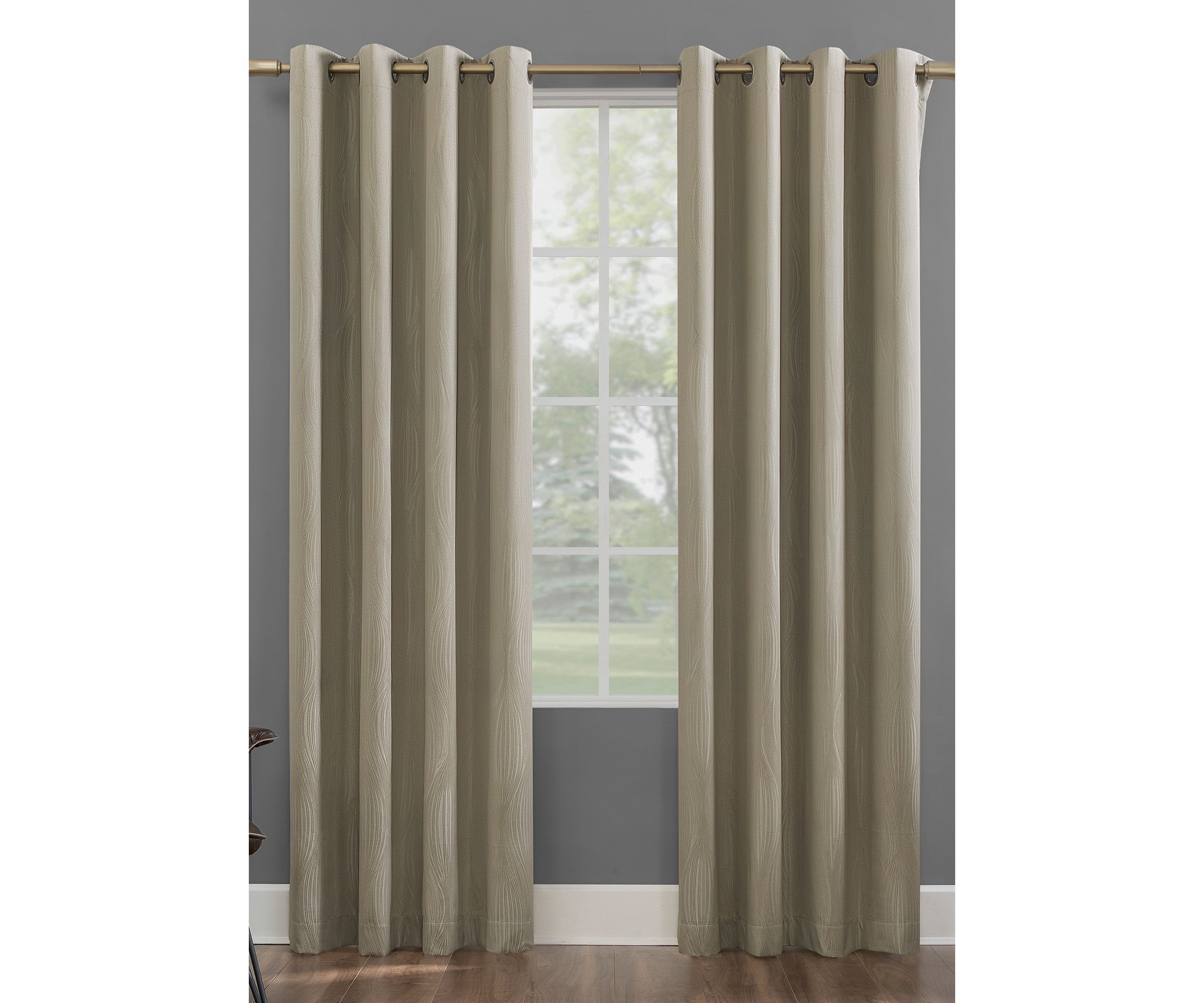 Beck Geometric Ogee Thermal Extreme 100 Percent Blackout Grommet Window Curtains