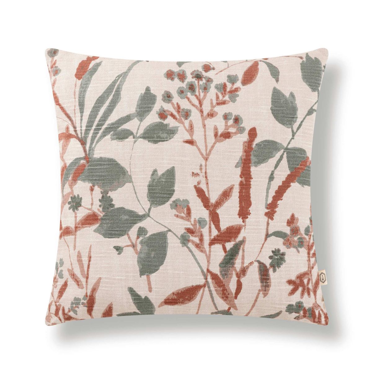 Tani Watercolor Botanical 100% Cotton Decorative Pillow