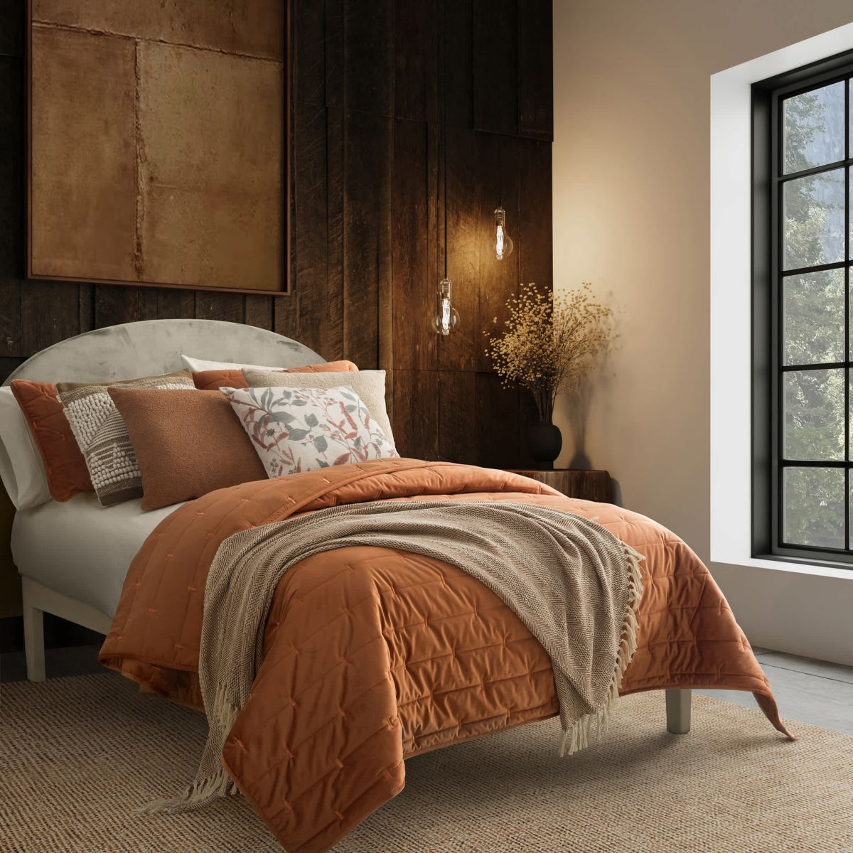 Tani Watercolor Botanical 100% Cotton Decorative Pillow