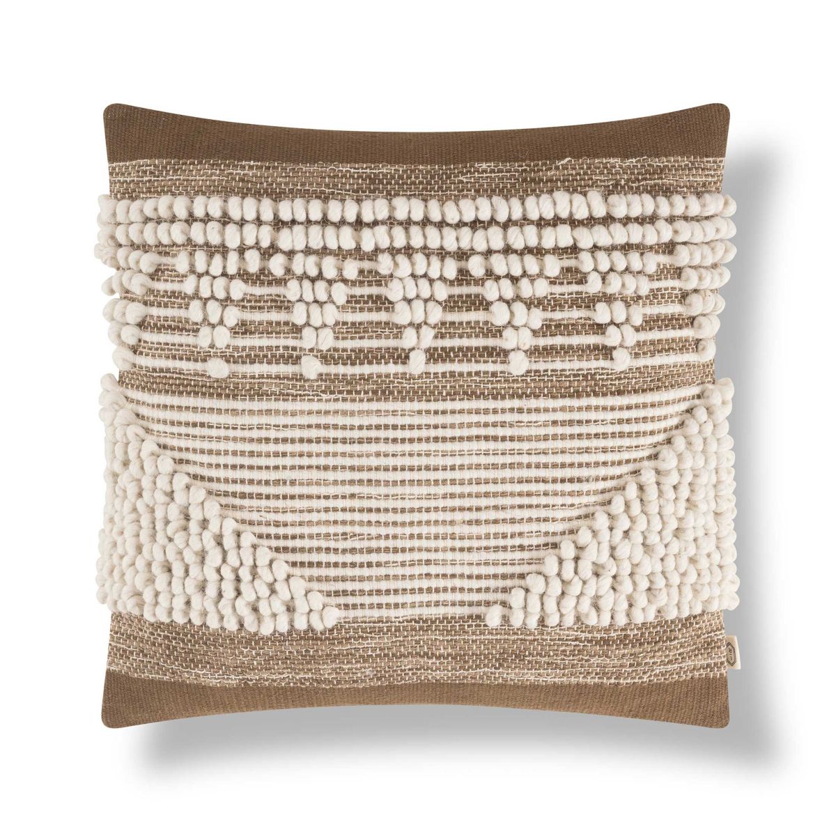 Chez Knotted Stripe Cotton Rich Decorative Pillow