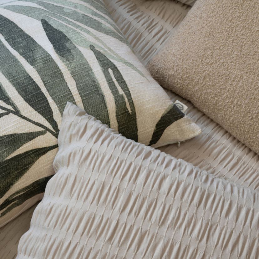 Kamaya Watercolor Palm 100% Cotton Decorative Pillow