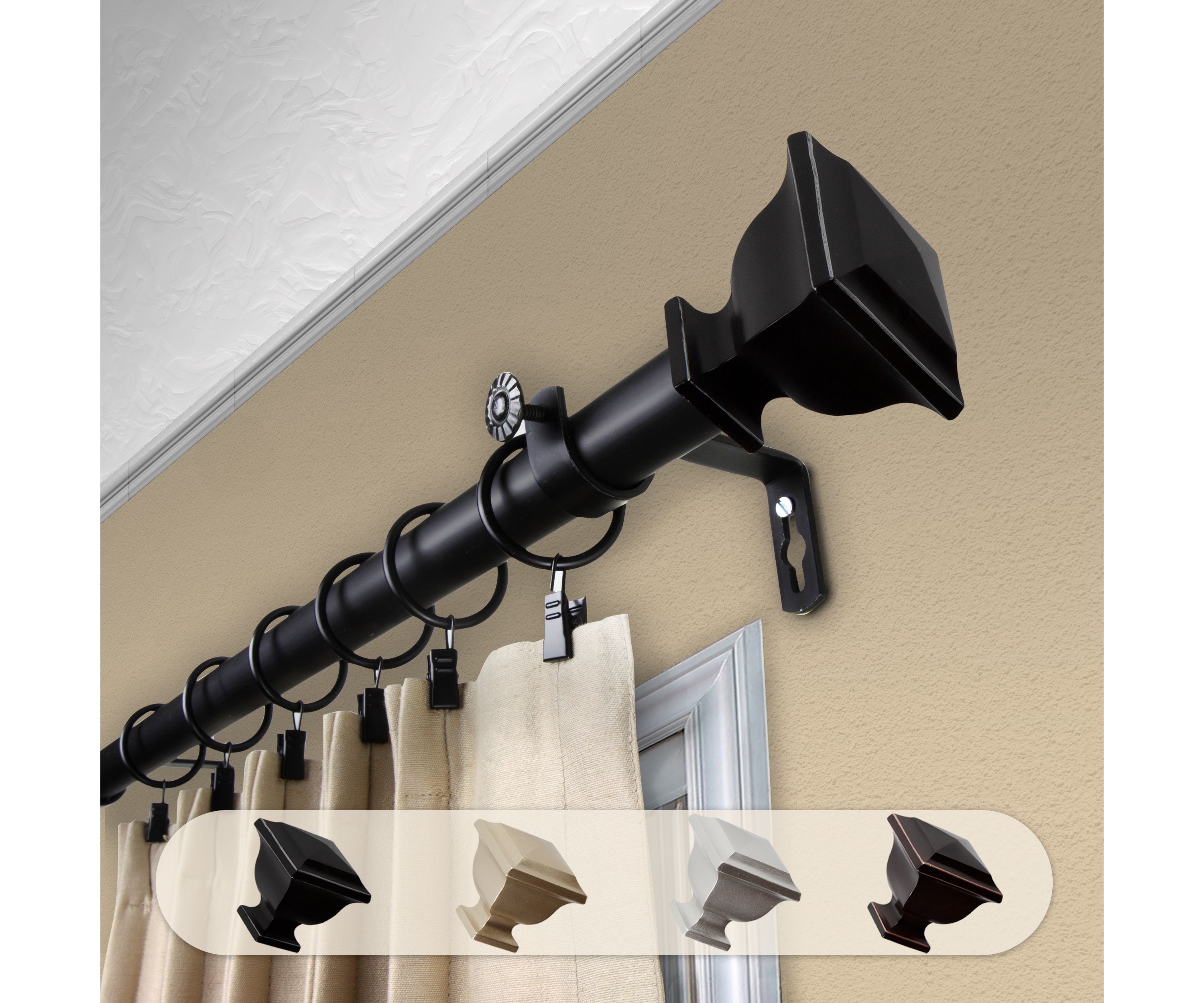 1" Romeo Curtain Rod