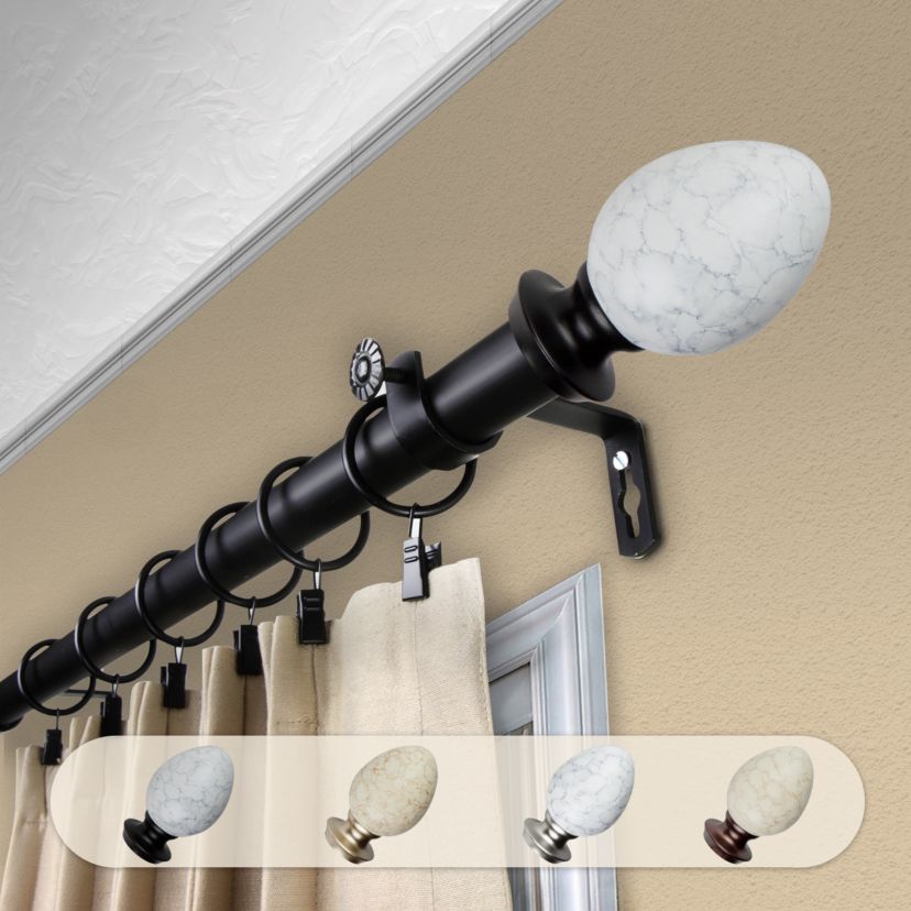 1" Ovate Curtain Rod