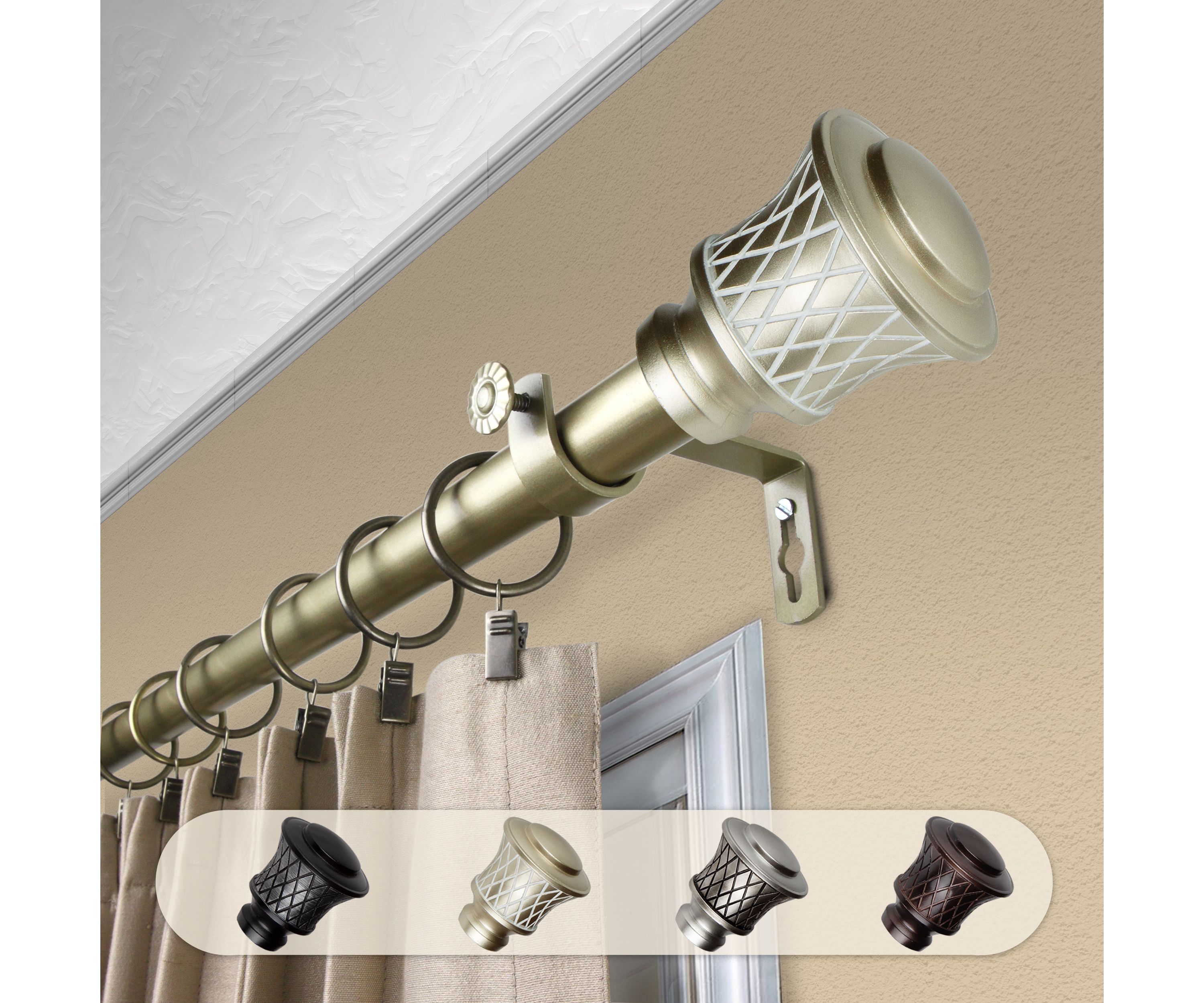 1" Olympia Curtain Rod