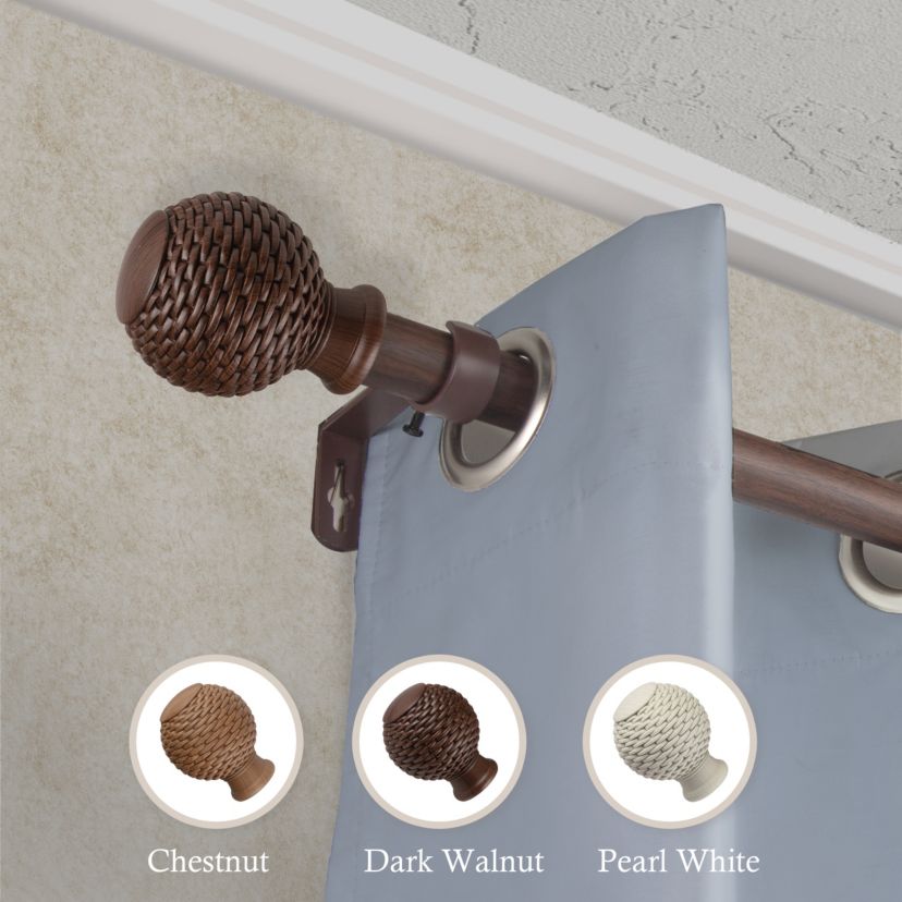 1" Bala Faux Wood Curtain Rod