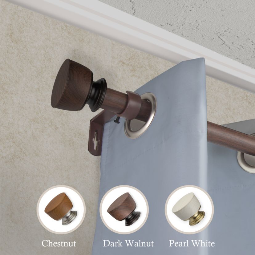 1" Nuno Faux Wood Curtain Rod