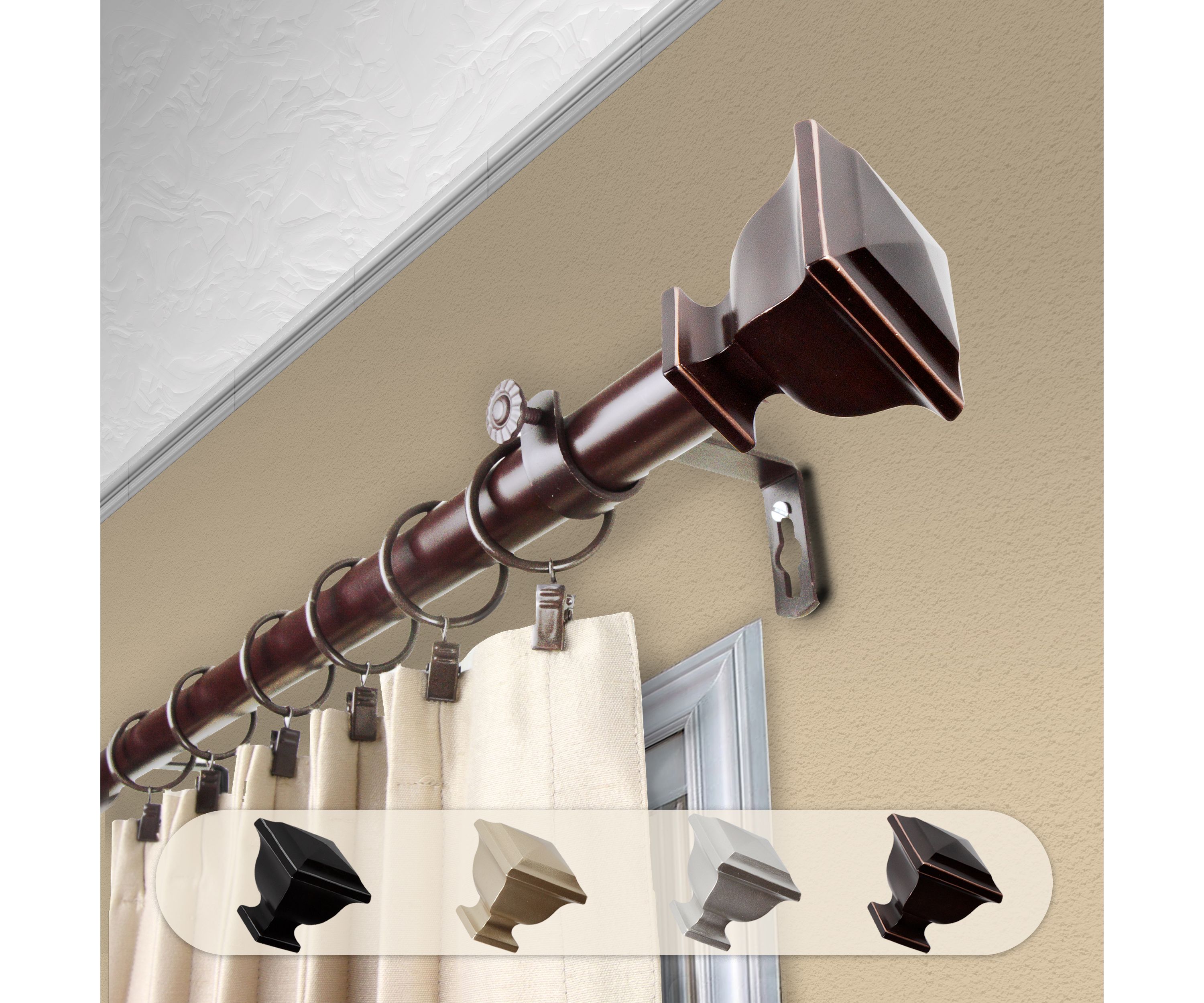 1" Romeo Curtain Rod
