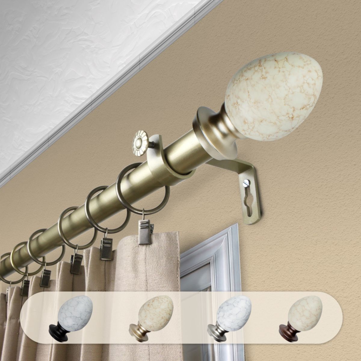 1" Ovate Curtain Rod
