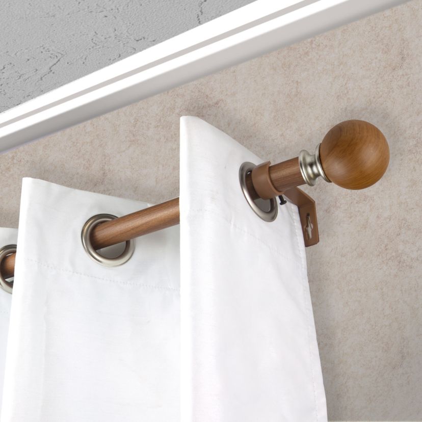1" Finola Faux Wood Curtain Rod