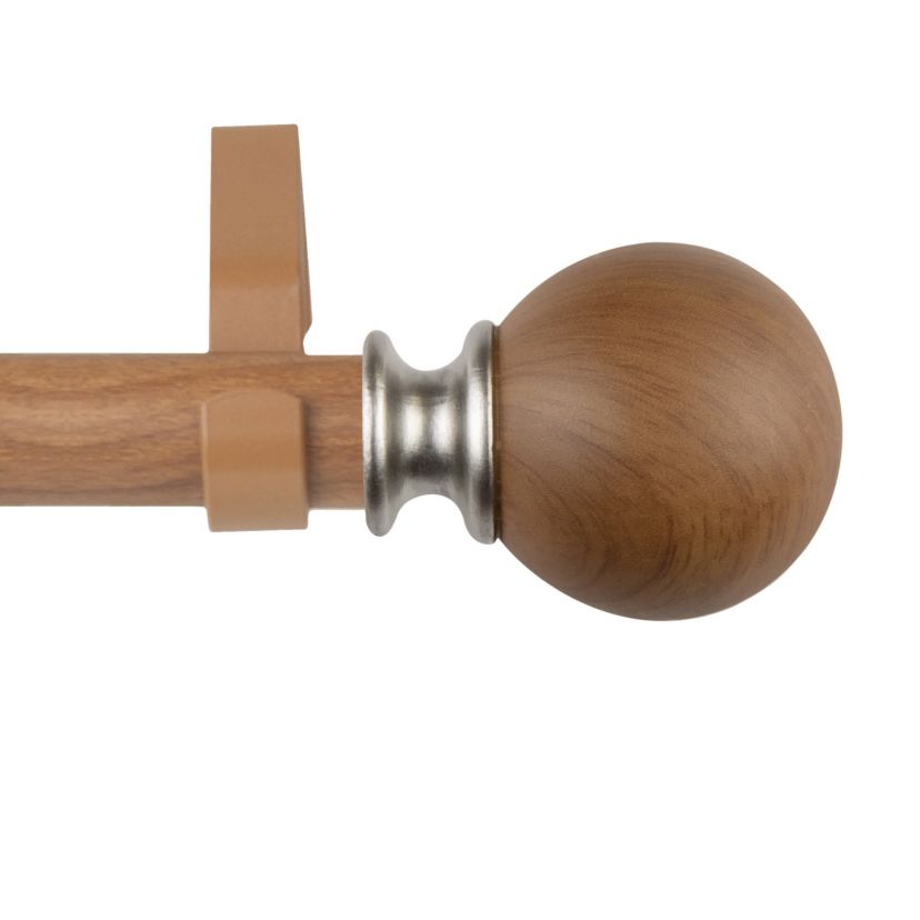 1" Finola Faux Wood Curtain Rod