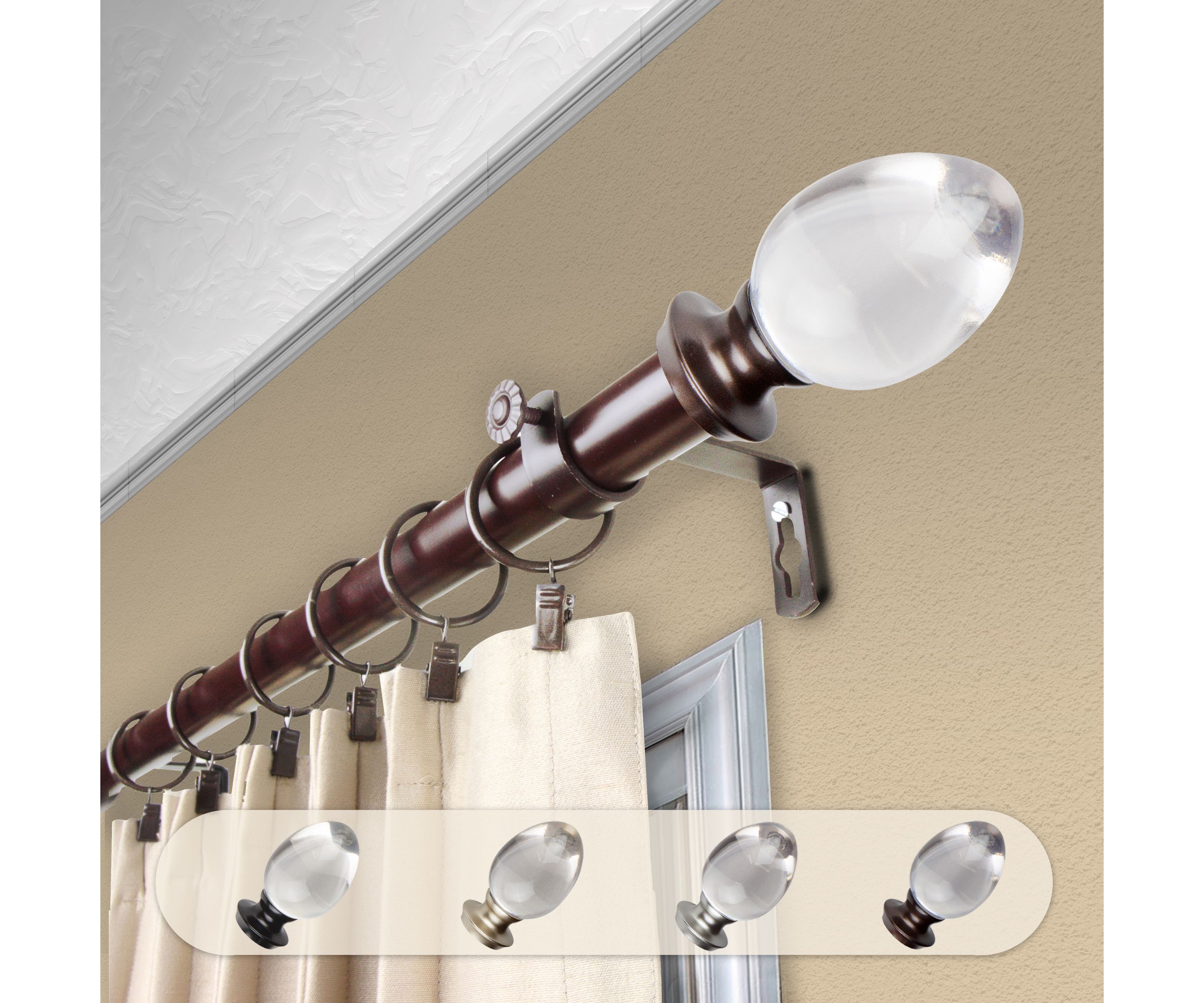 1" Eileen Curtain Rod