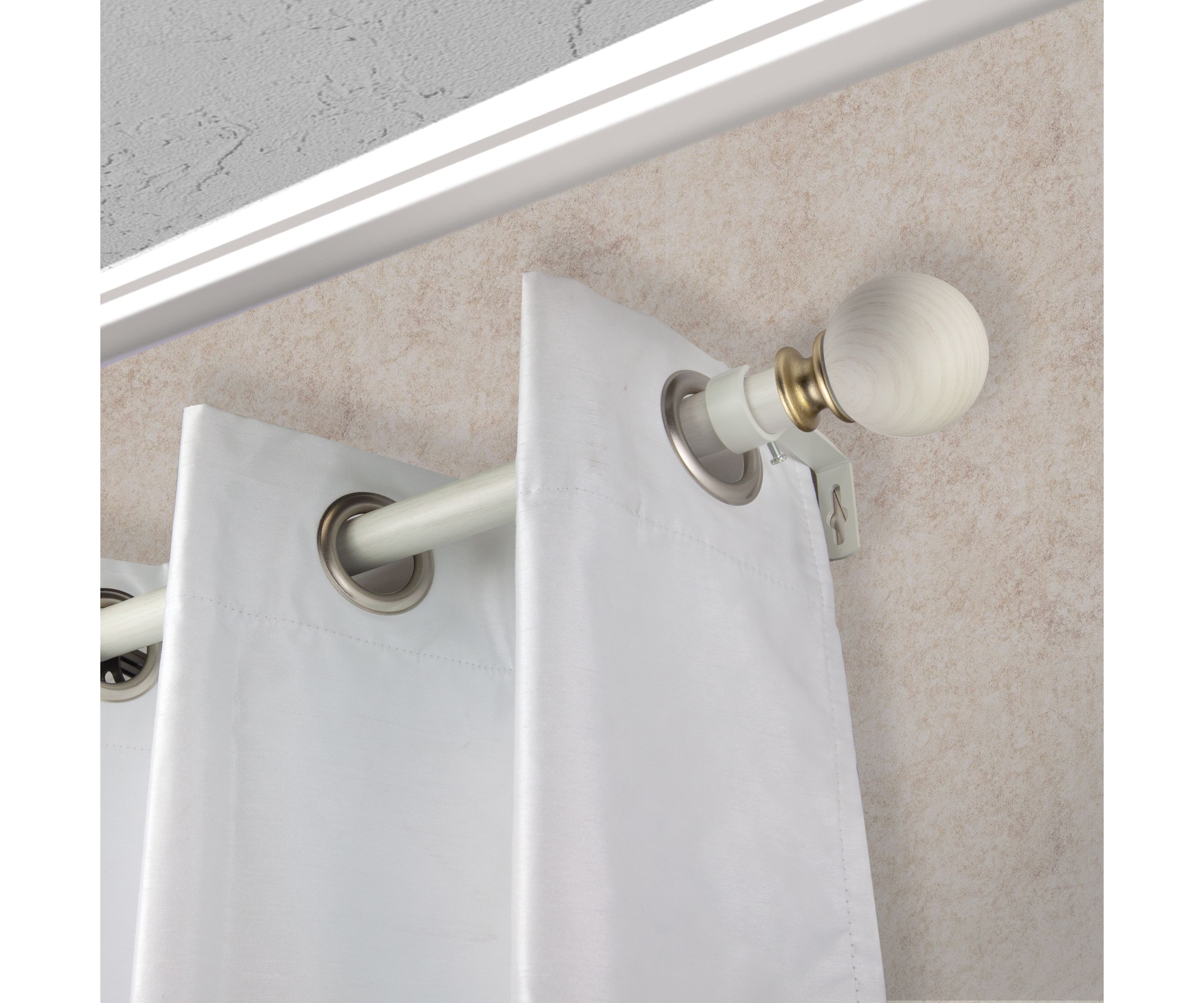 1" Finola Faux Wood Curtain Rod