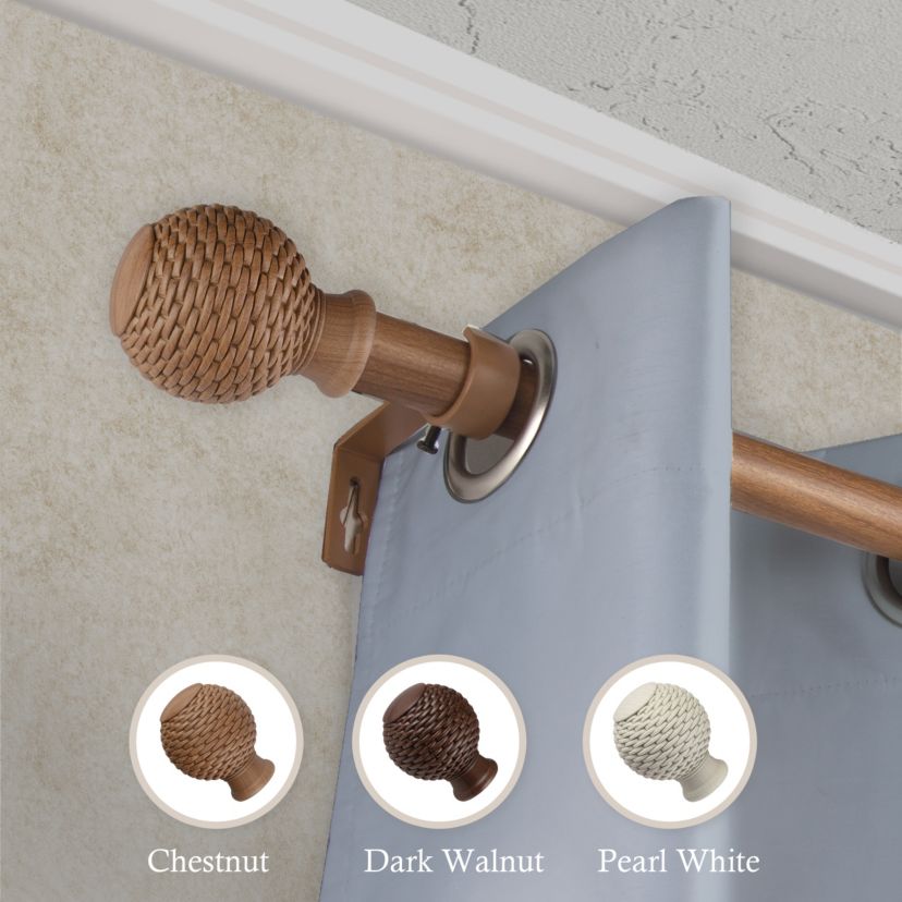 1" Bala Faux Wood Curtain Rod