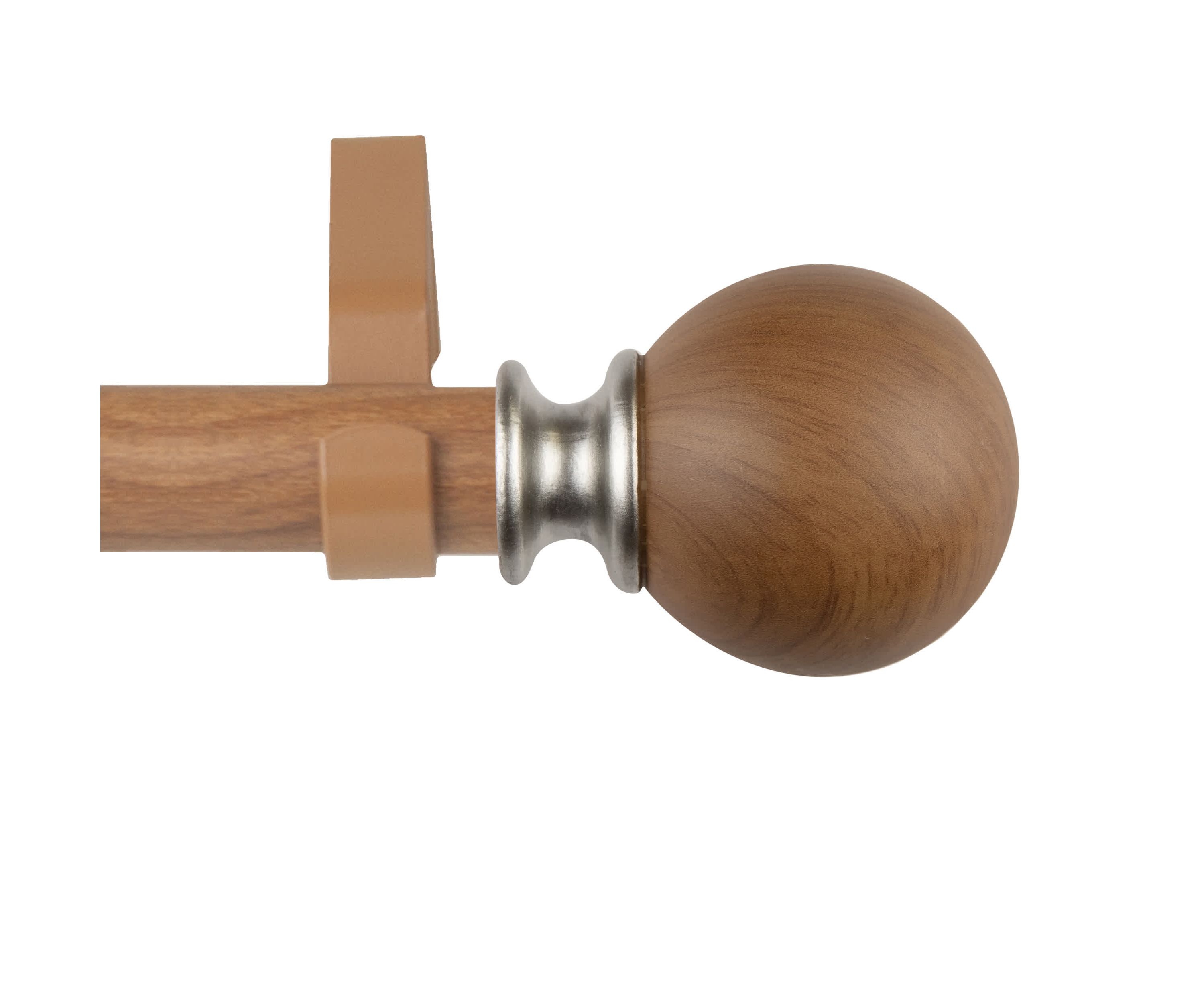 1" Finola Faux Wood Curtain Rod