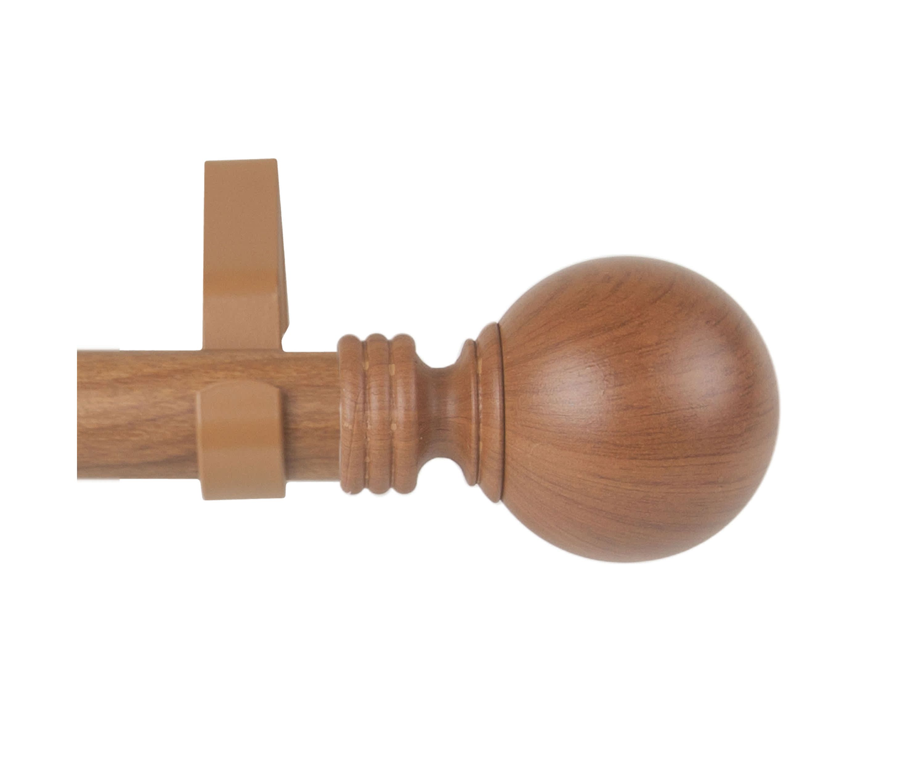1" Globe Faux Wood Curtain Rod
