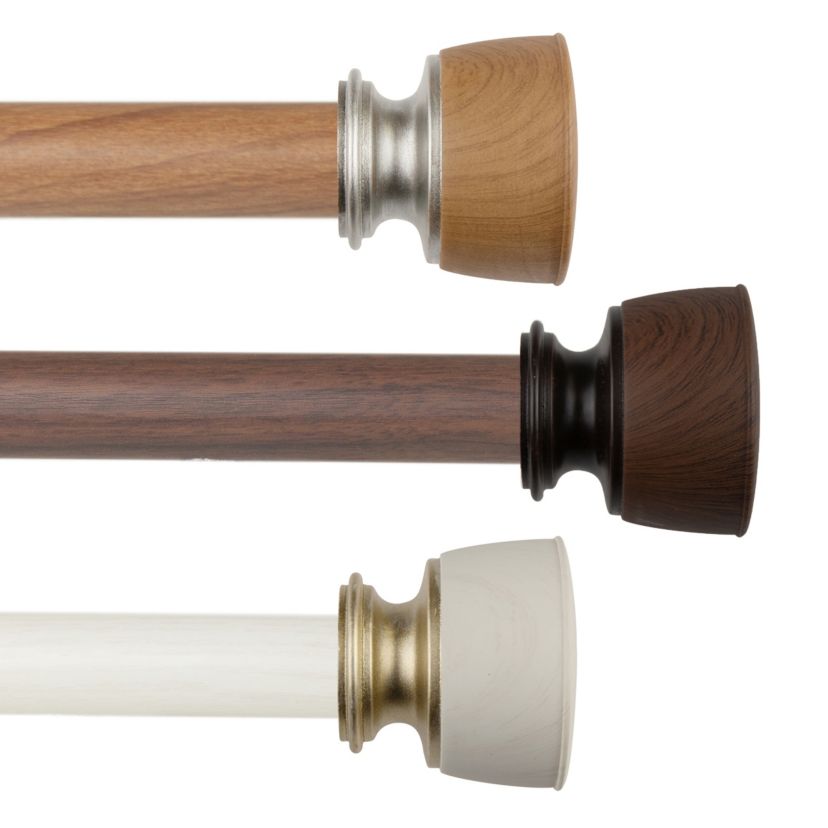 1" Nuno Faux Wood Curtain Rod