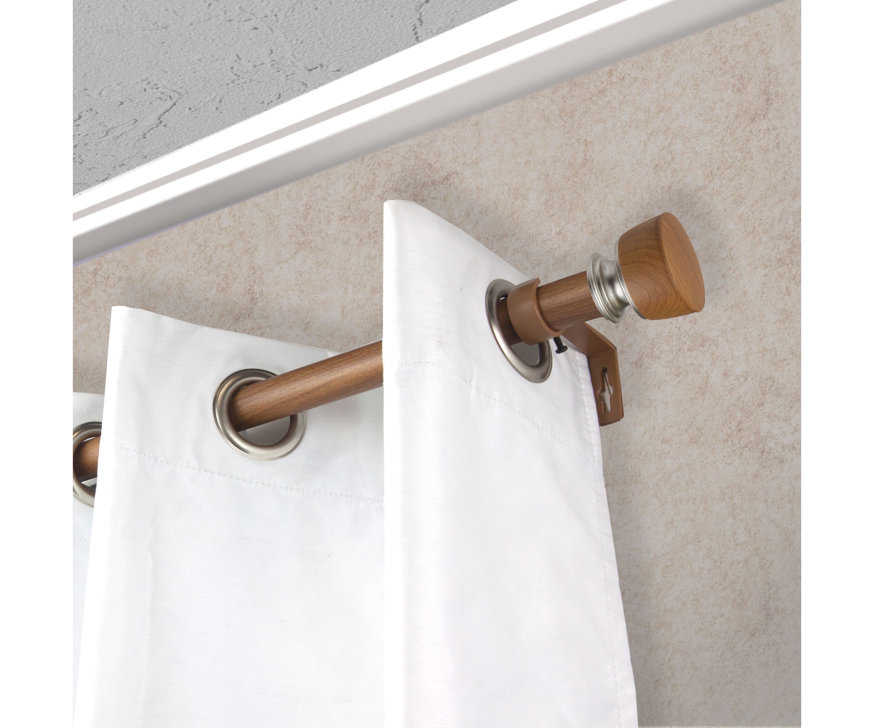 1" Nuno Faux Wood Curtain Rod