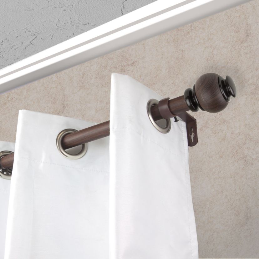 1" Marble Faux Wood Curtain Rod