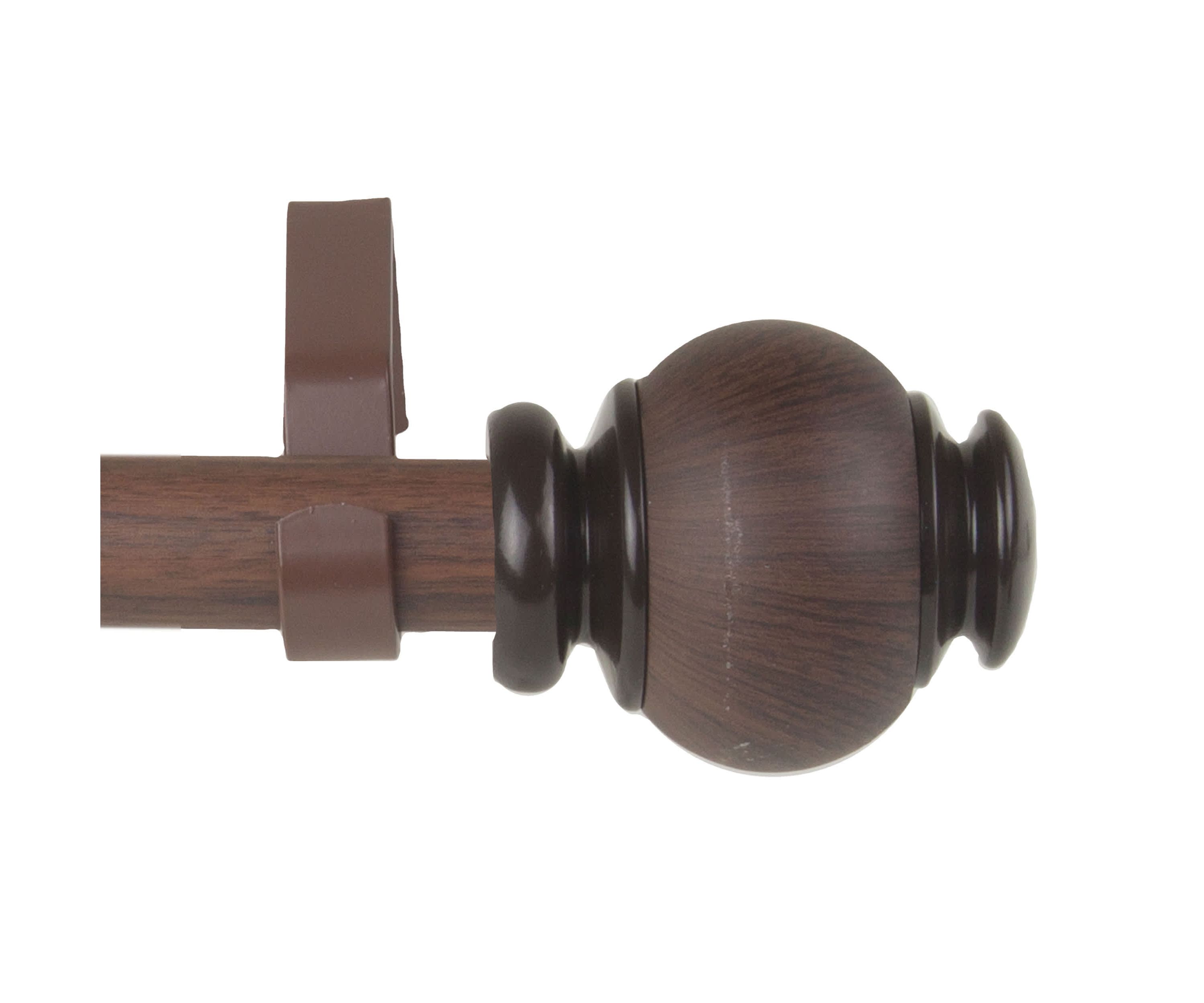 1" Marble Faux Wood Curtain Rod