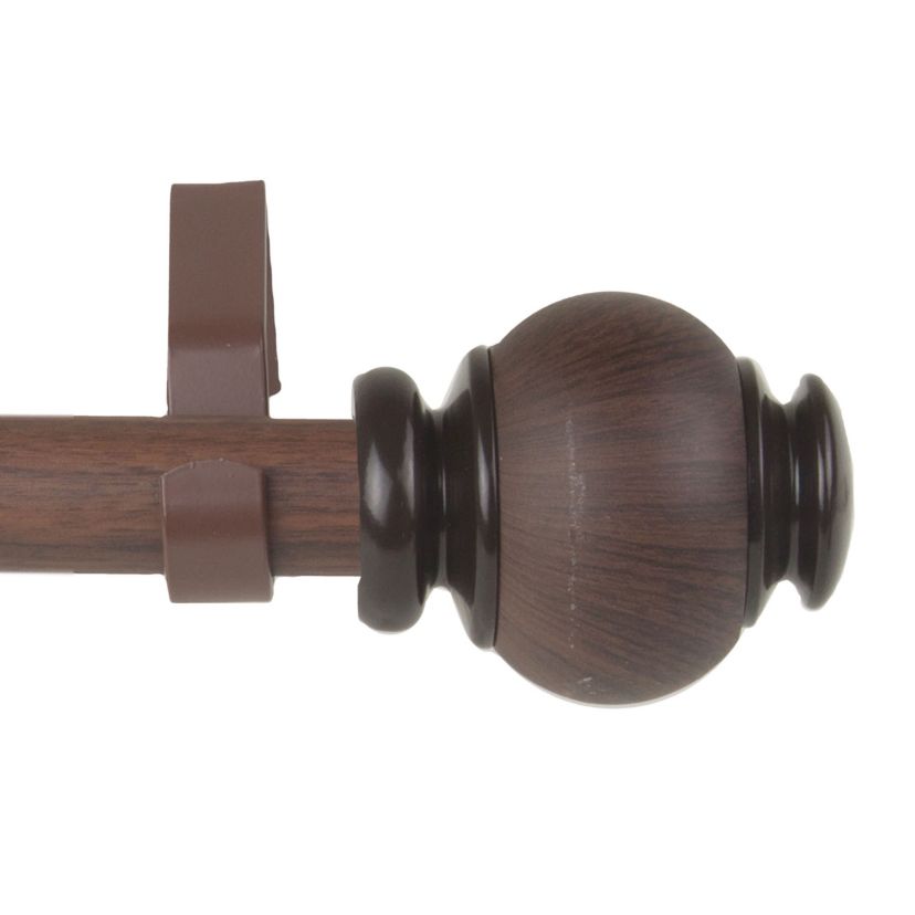1" Marble Faux Wood Curtain Rod