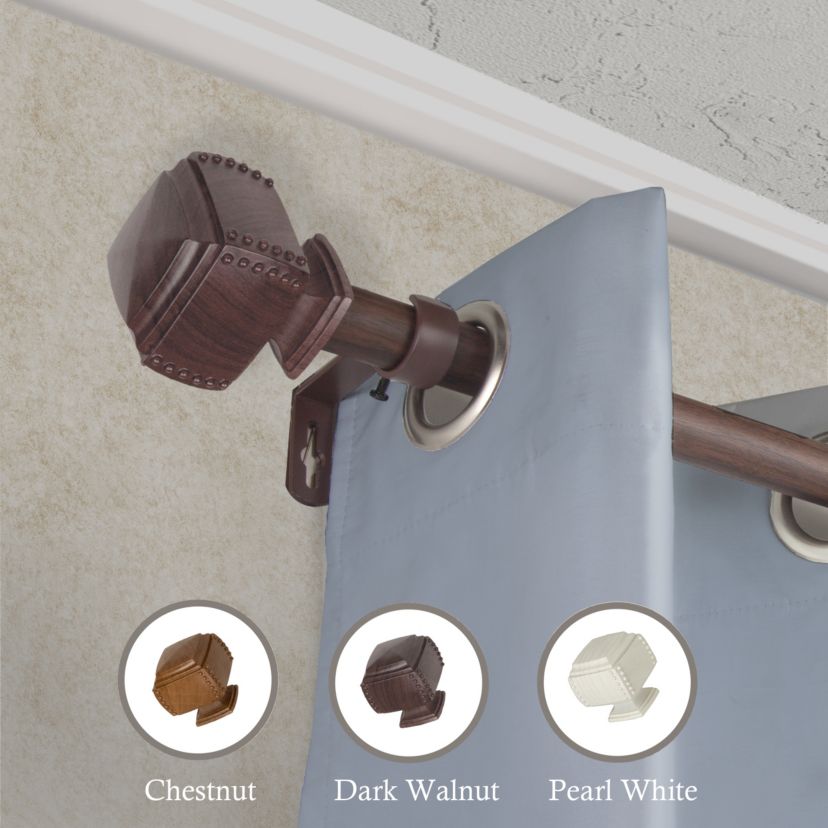 1" Bennett Faux Wood Curtain Rod