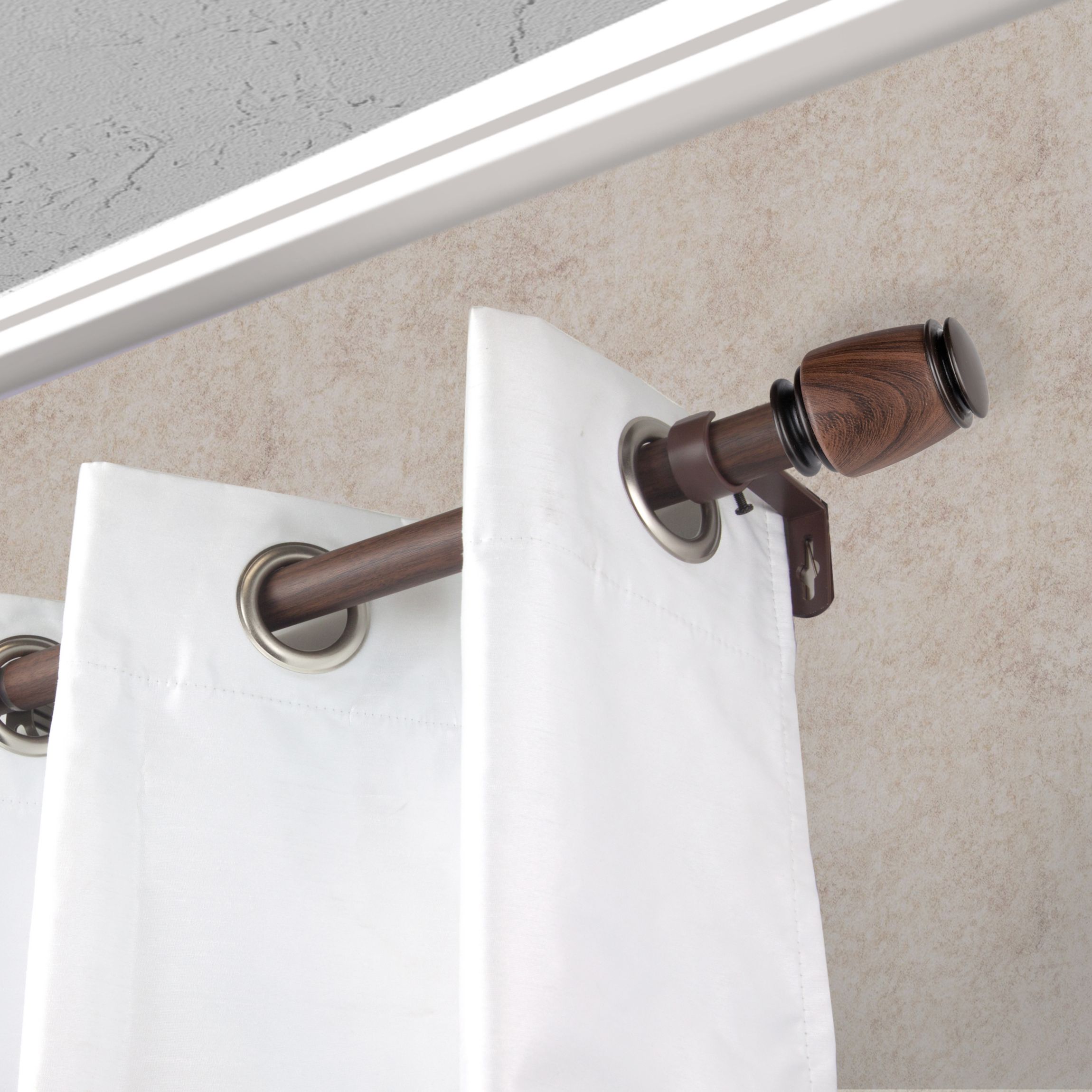 1" Romilda Faux Wood Curtain Rod