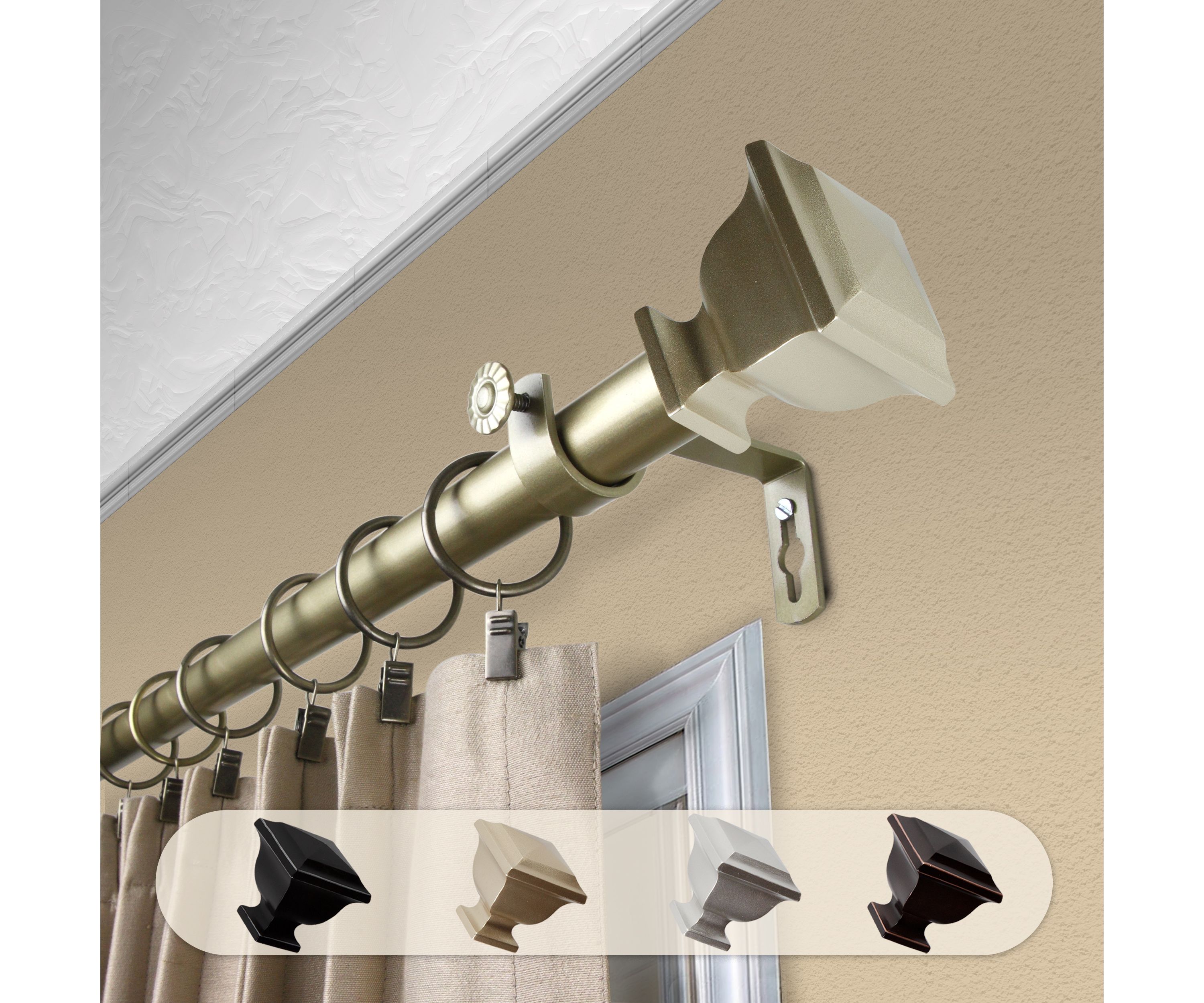 1" Romeo Curtain Rod