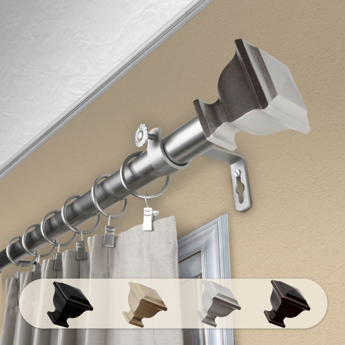 1" Romeo Curtain Rod