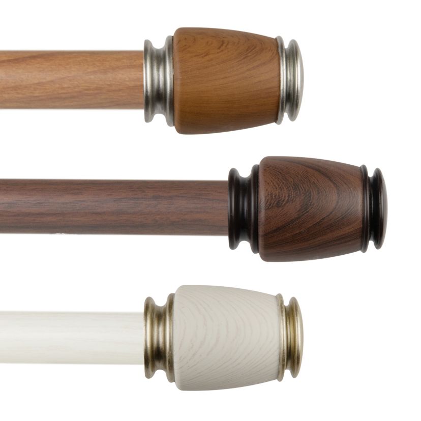 1" Romilda Faux Wood Curtain Rod