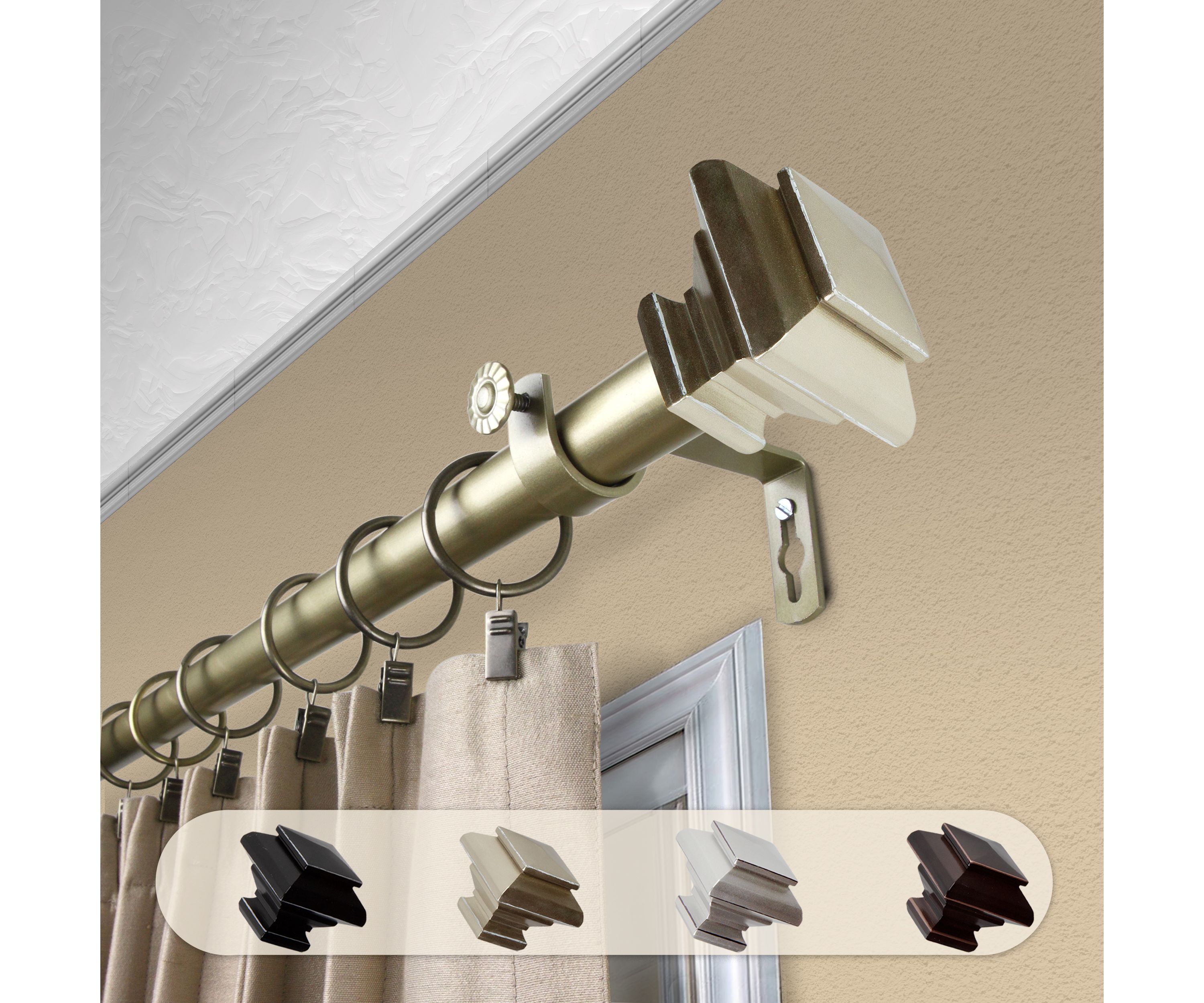 1" Fern Curtain Rod
