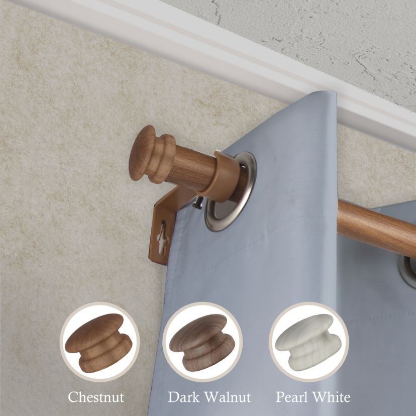 1" Mare Faux Wood Curtain Rod