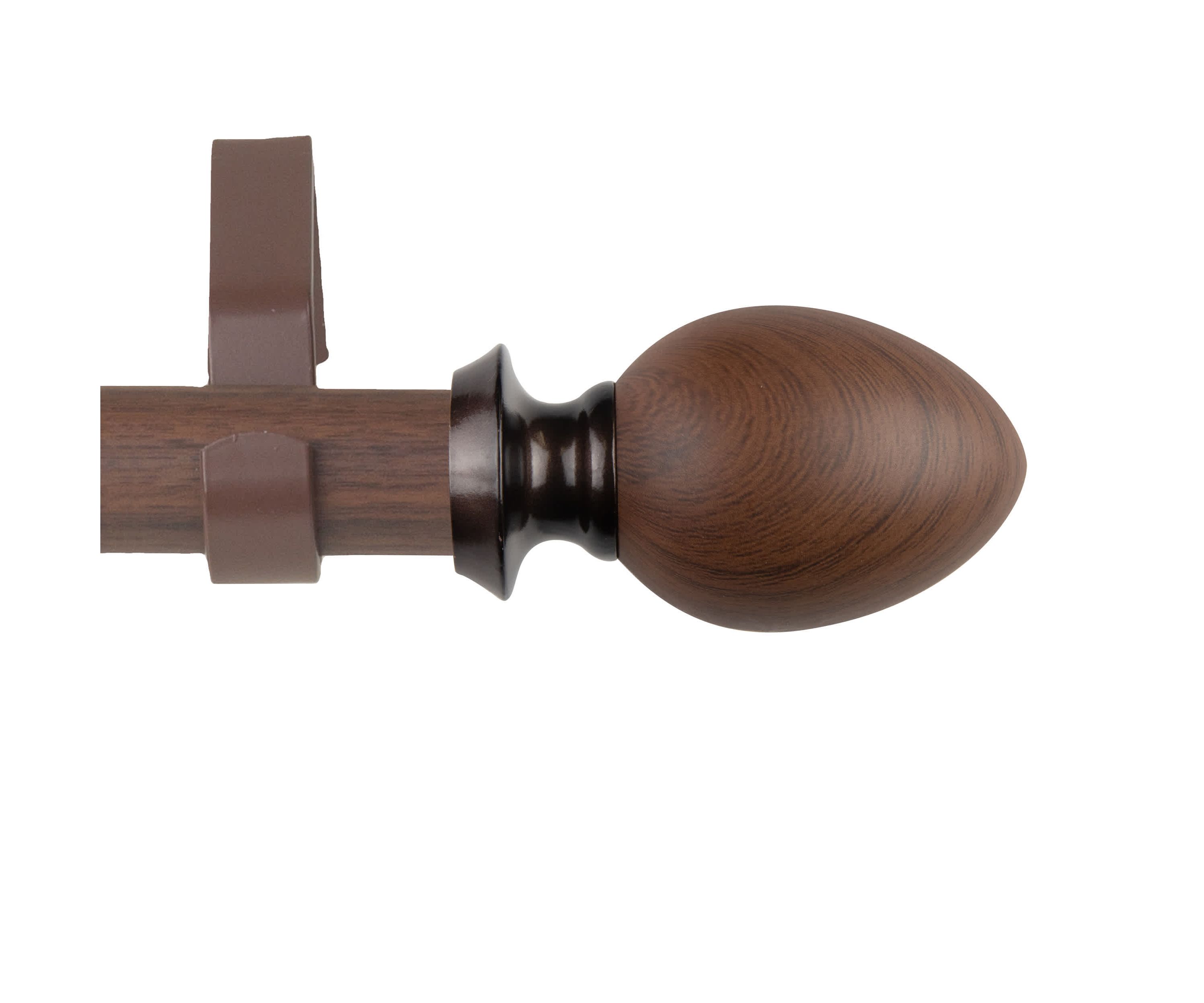 1" Ovate Faux Wood Curtain Rod
