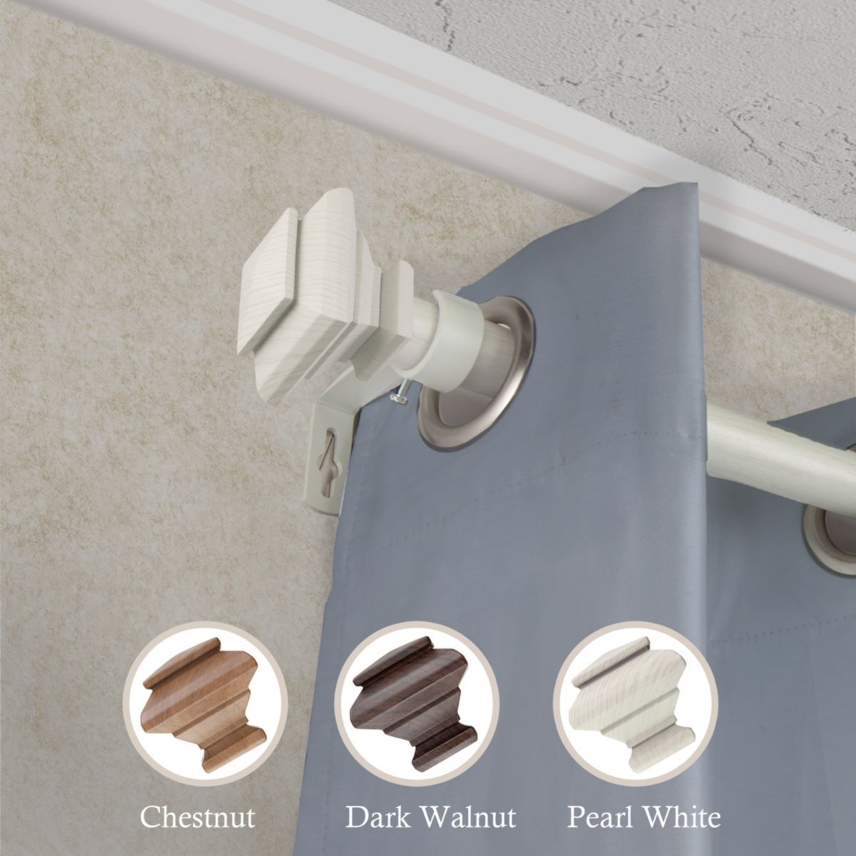 1" Fern Faux Wood Curtain Rod