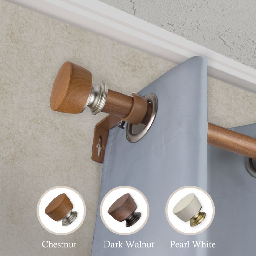 1" Nuno Faux Wood Curtain Rod