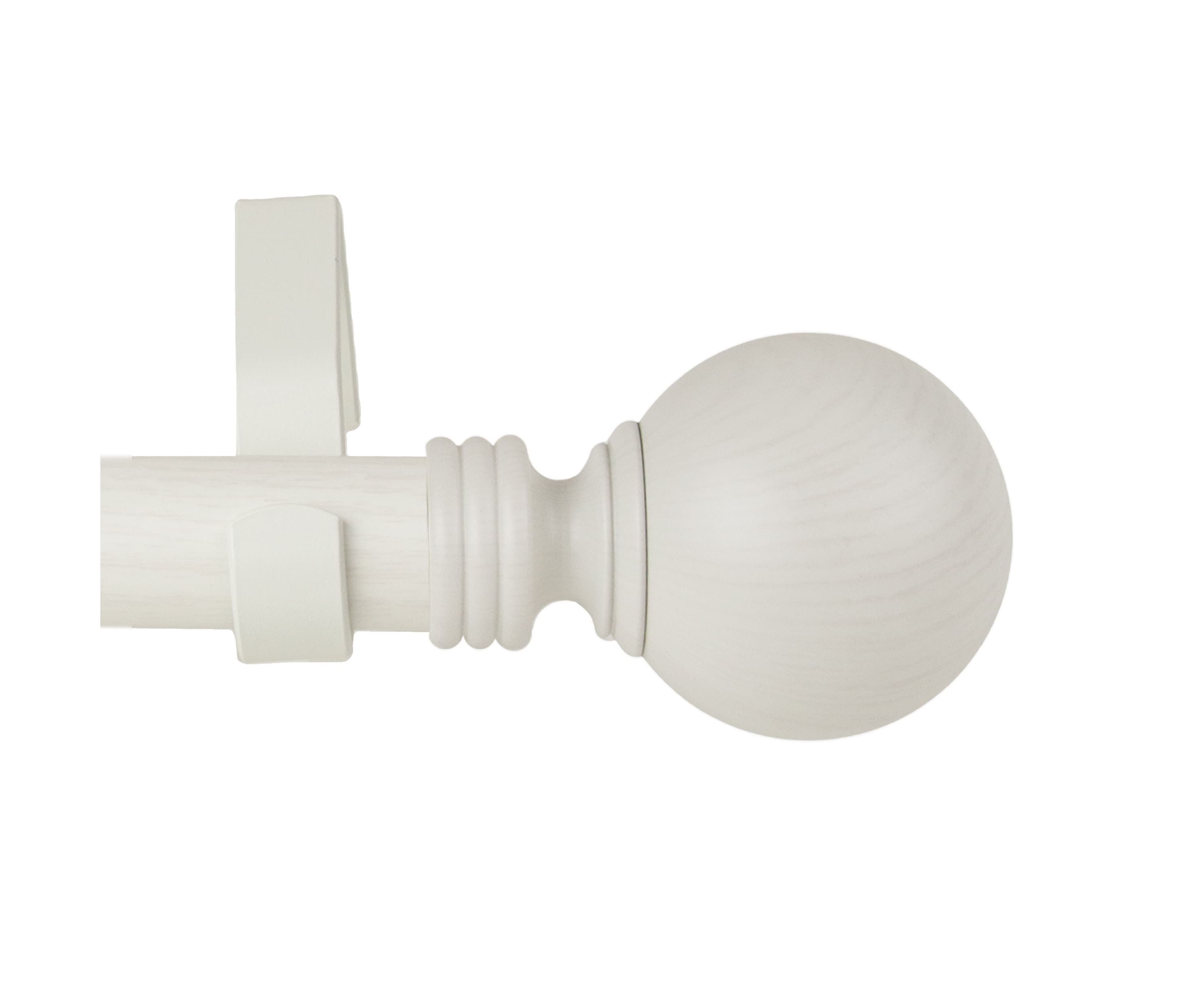1" Globe Faux Wood Curtain Rod