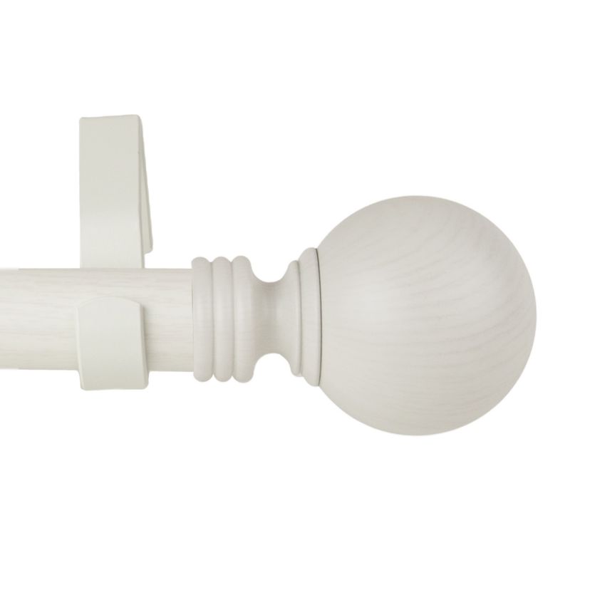 1" Globe Faux Wood Curtain Rod