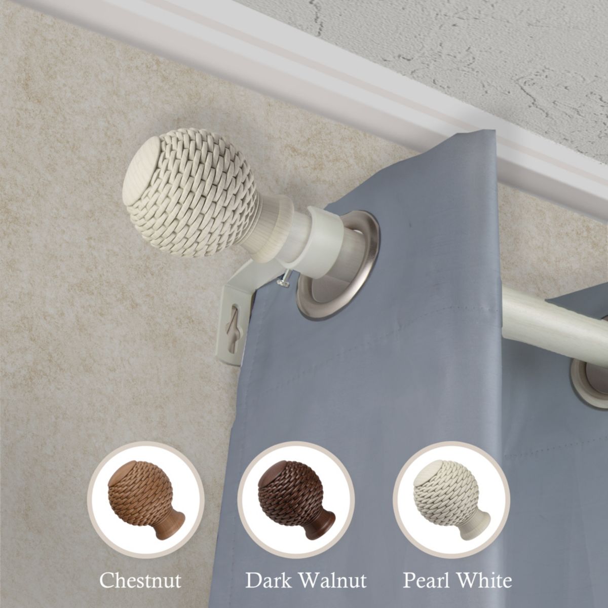 1" Bala Faux Wood Curtain Rod