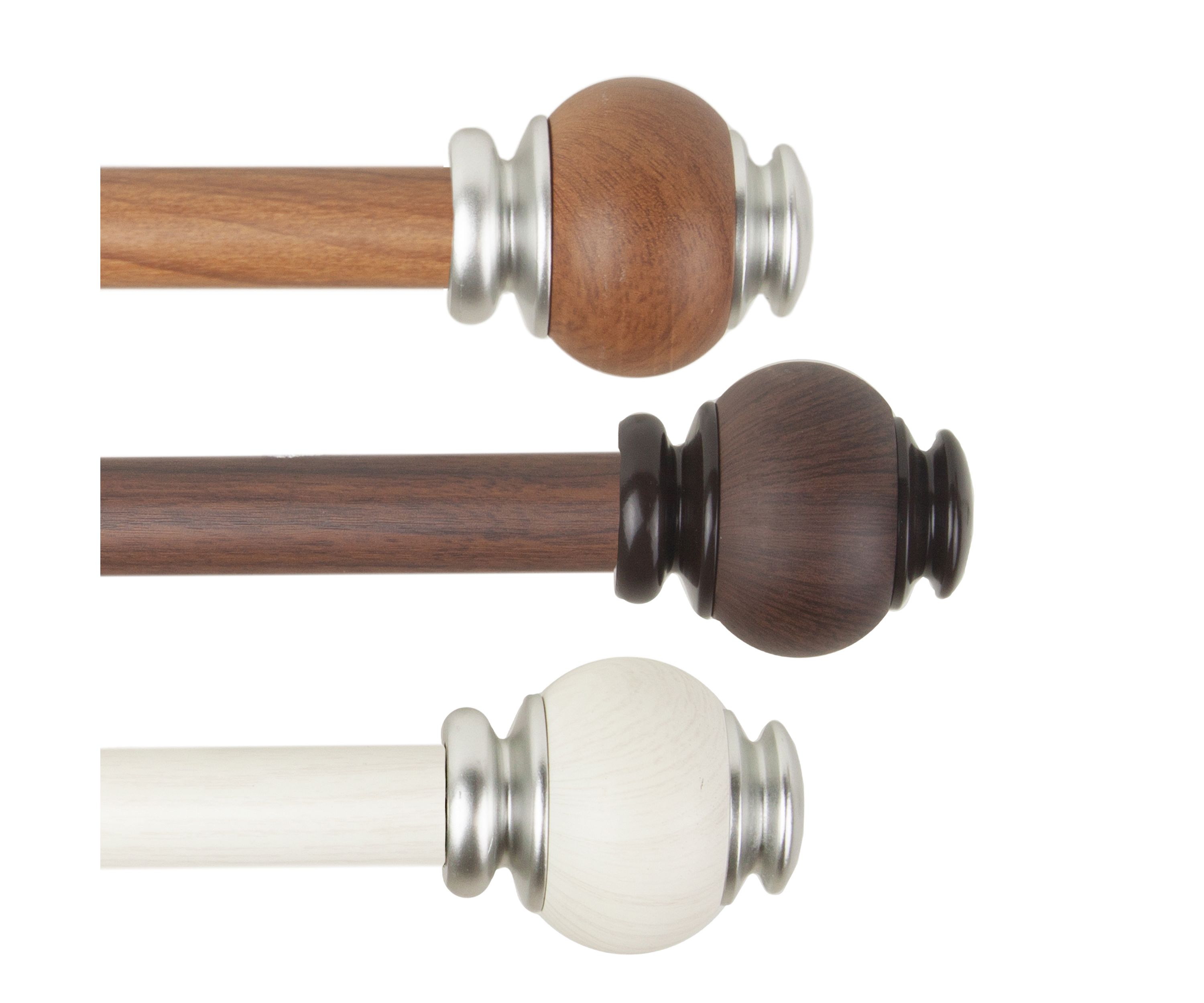 1" Marble Faux Wood Curtain Rod