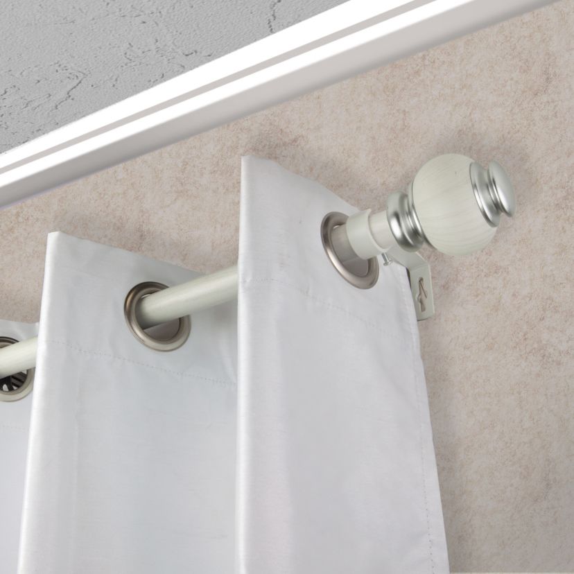 1" Marble Faux Wood Curtain Rod