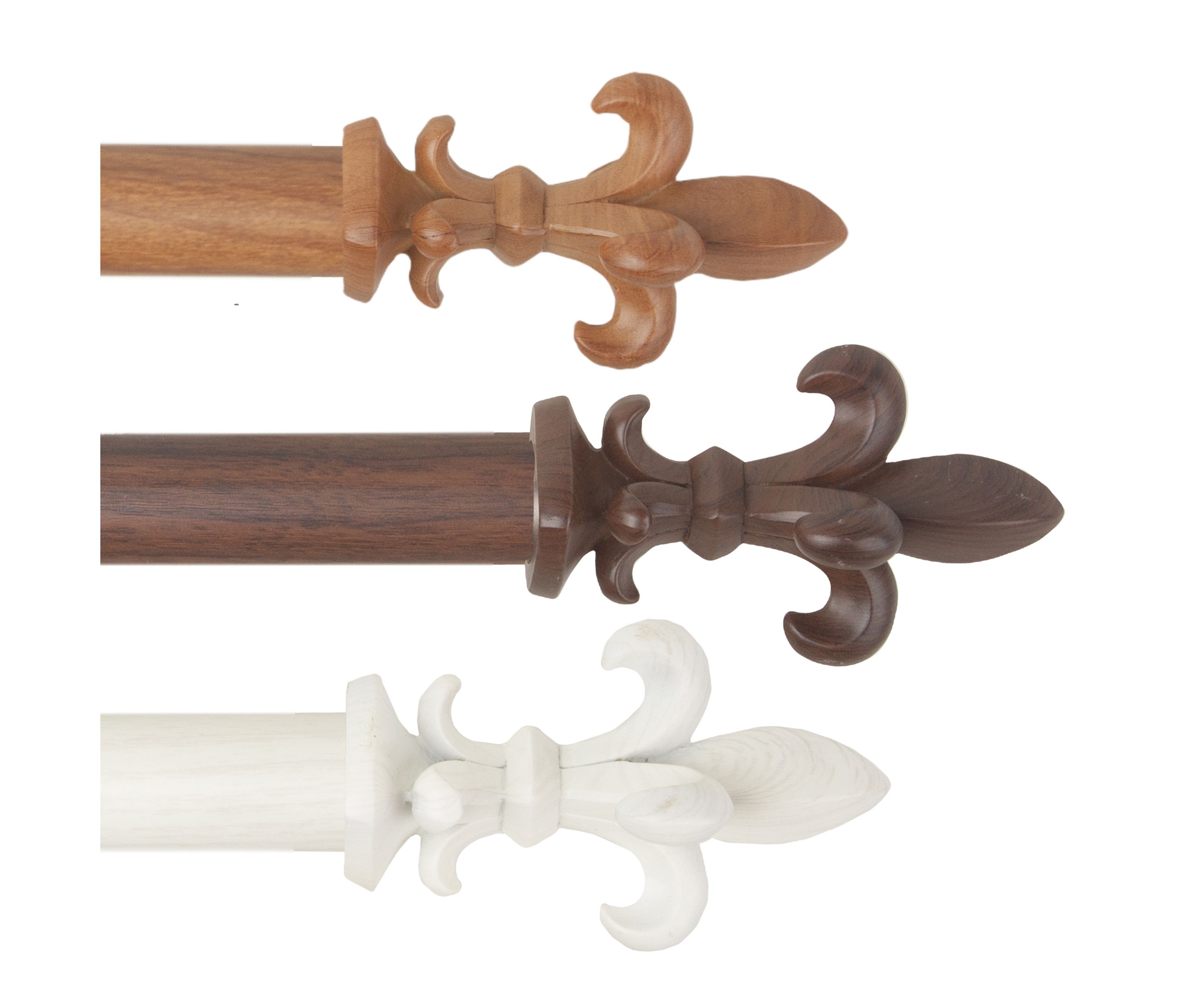 1" Fernando Faux Wood Curtain Rod