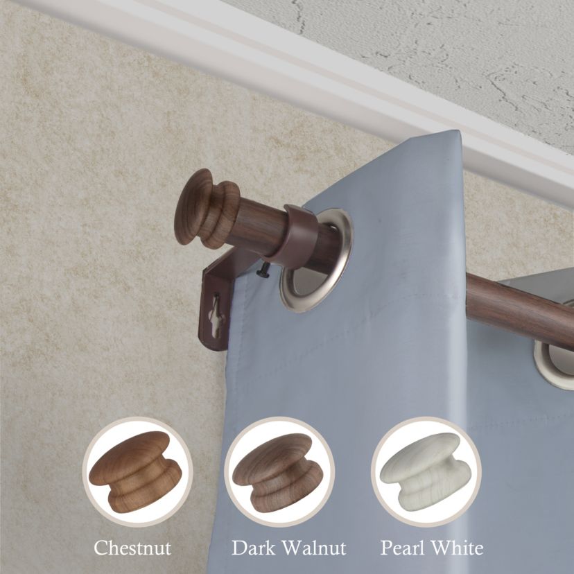 1" Mare Faux Wood Curtain Rod