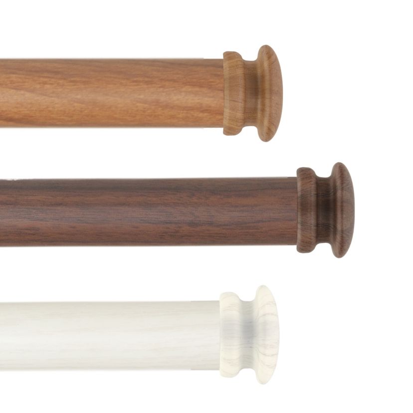 1" Mare Faux Wood Curtain Rod