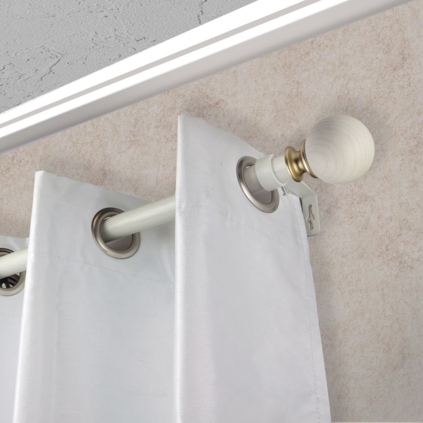 1" Finola Faux Wood Curtain Rod